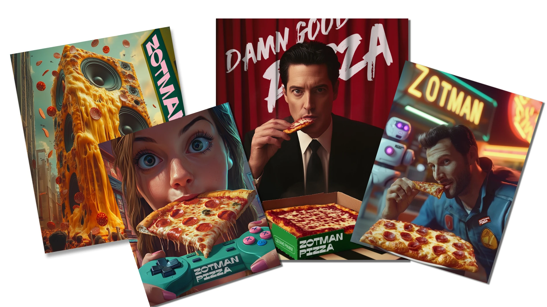 Ai креатив для zotman pizza — Изображение №10 — Иллюстрация на Dprofile