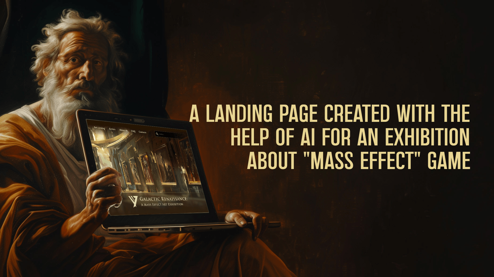Mass Effect renaissance exhibition| landing page — Изображение №1 — Интерфейсы на Dprofile