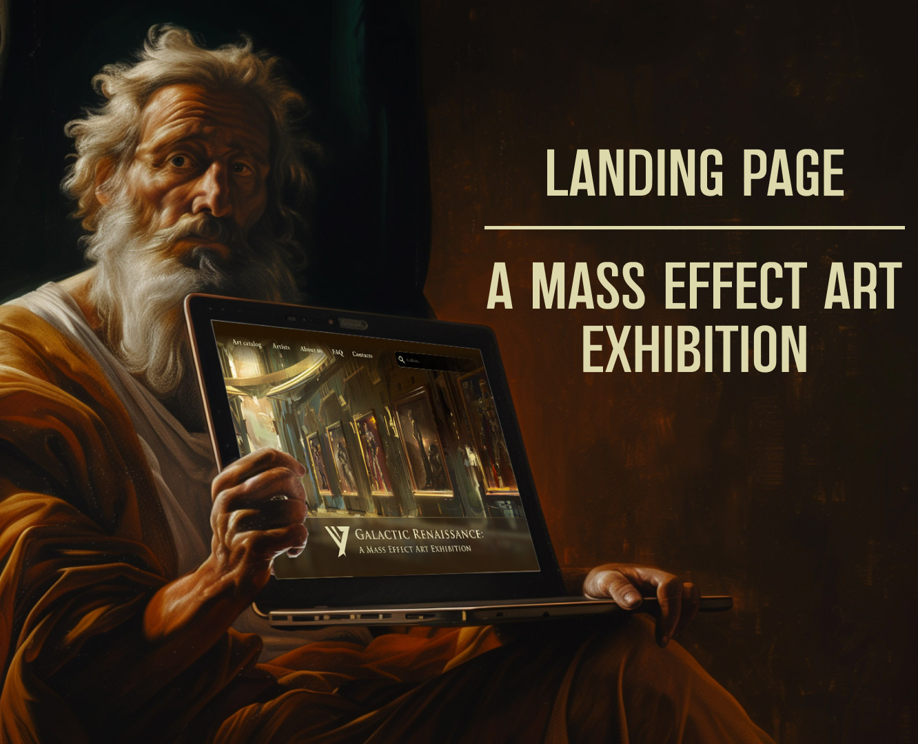 Mass Effect renaissance exhibition| landing page — Интерфейсы на Dprofile