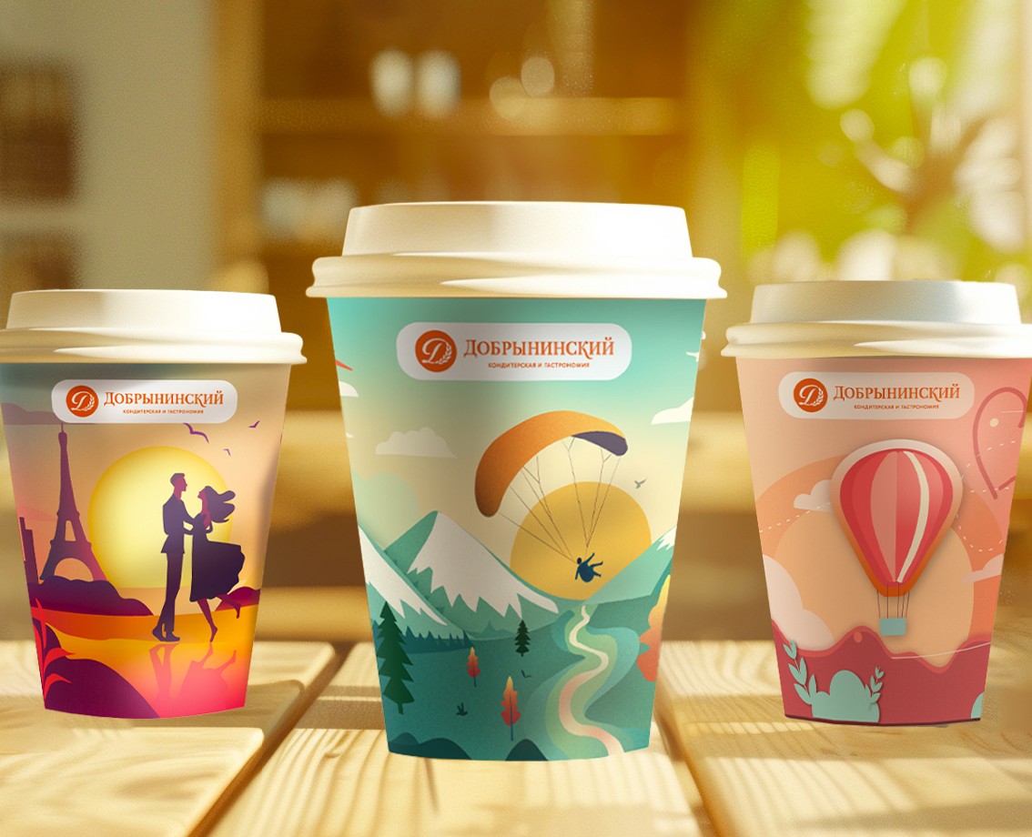 Coffee cup design | packaging design | Добрынинский — Брендинг, Иллюстрация на Dprofile