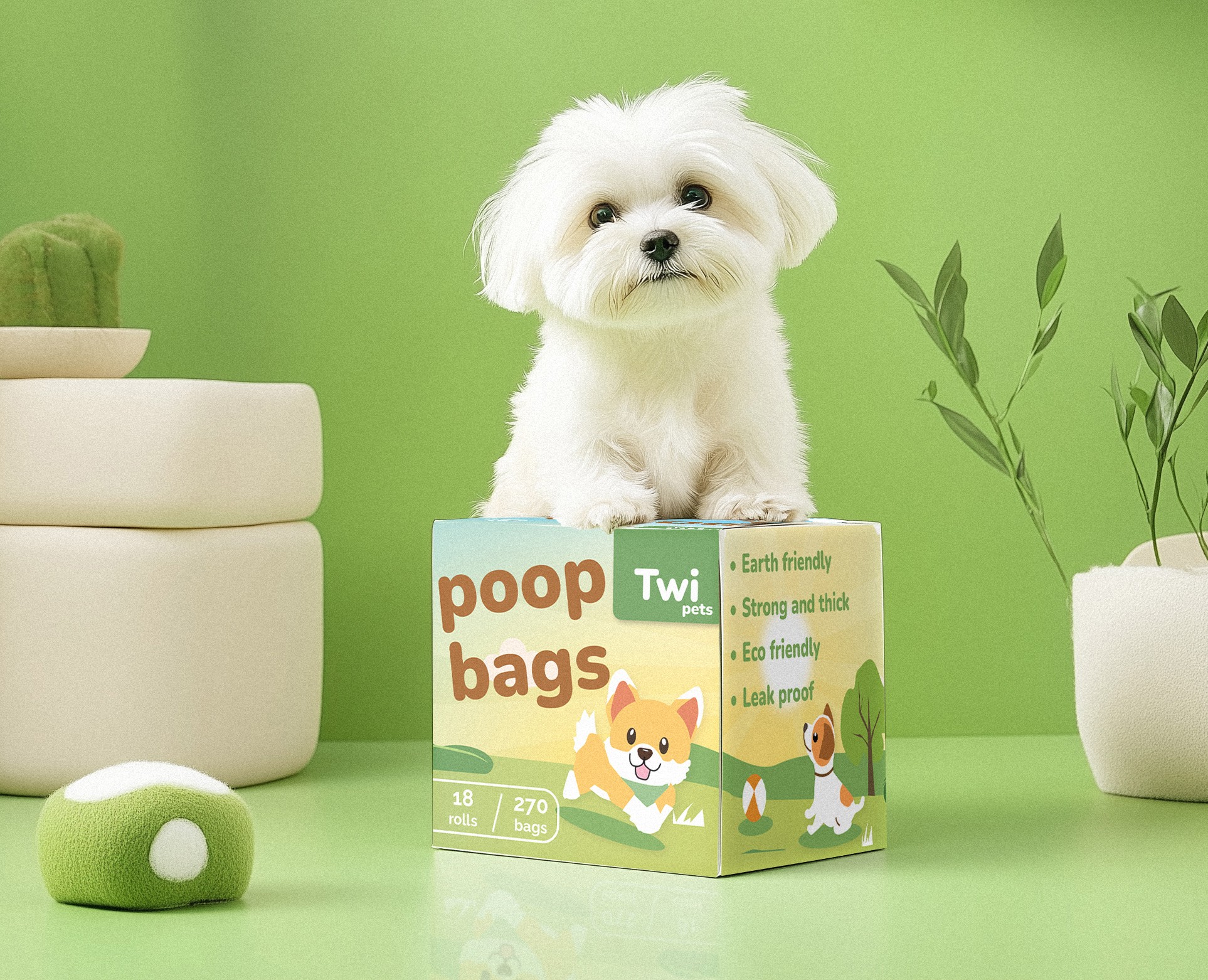 Twi pets | packaging design for poop bags — Брендинг, Иллюстрация на Dprofile