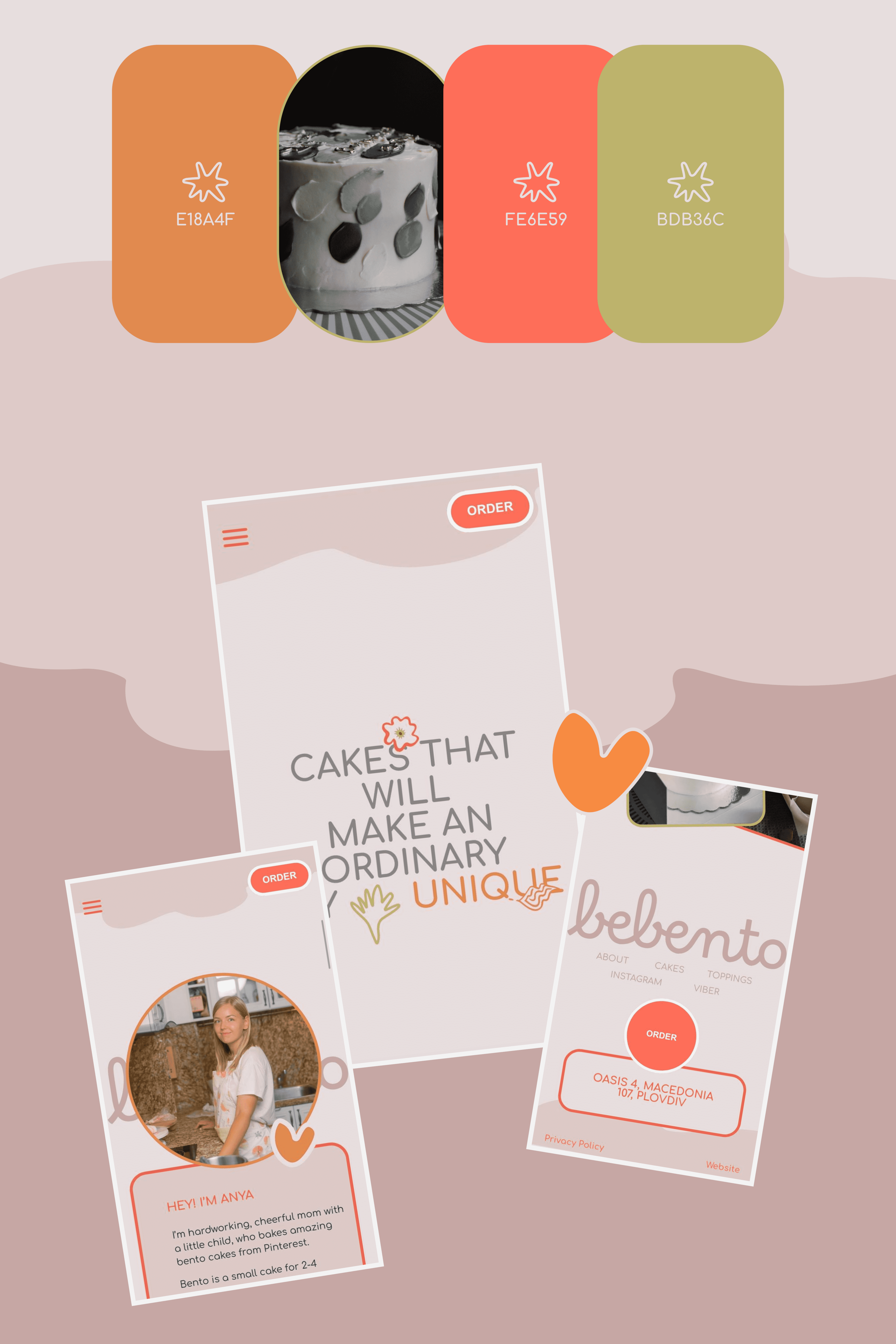 Bento cake website — Изображение №7 — Интерфейсы на Dprofile