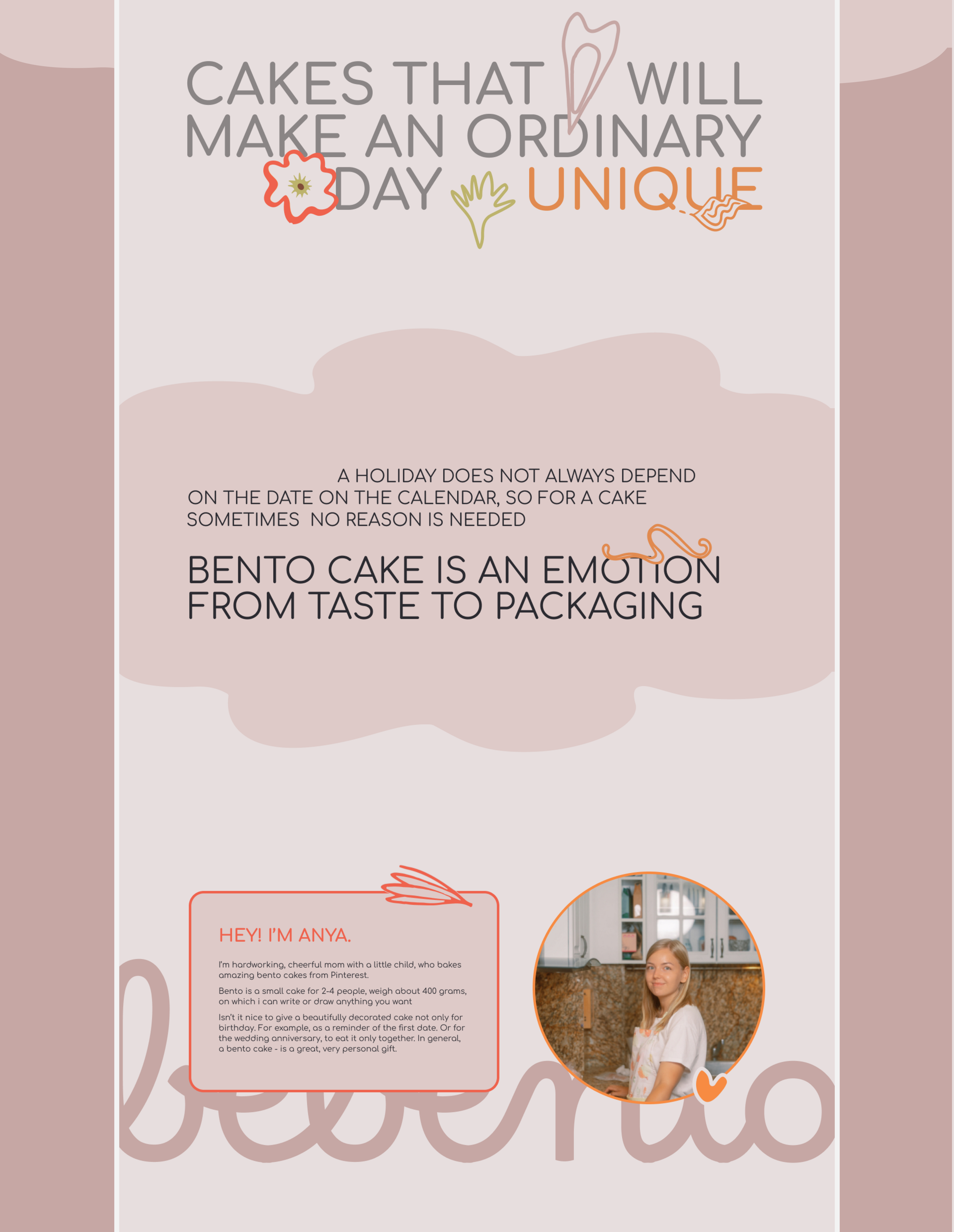 Bento cake website — Изображение №3 — Интерфейсы на Dprofile