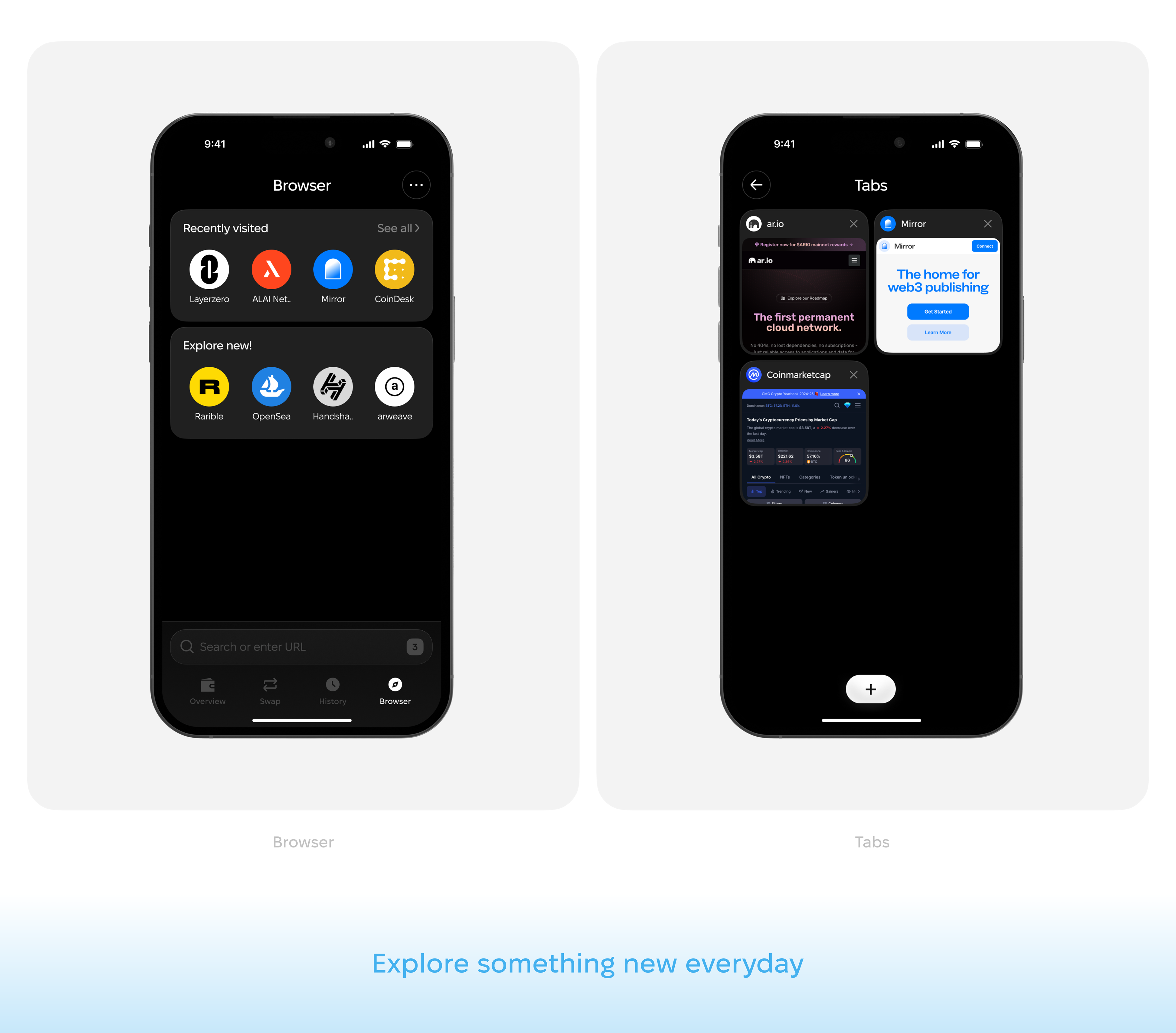 Prizm - Web3 crypto wallet app — Изображение №10 — Интерфейсы на Dprofile