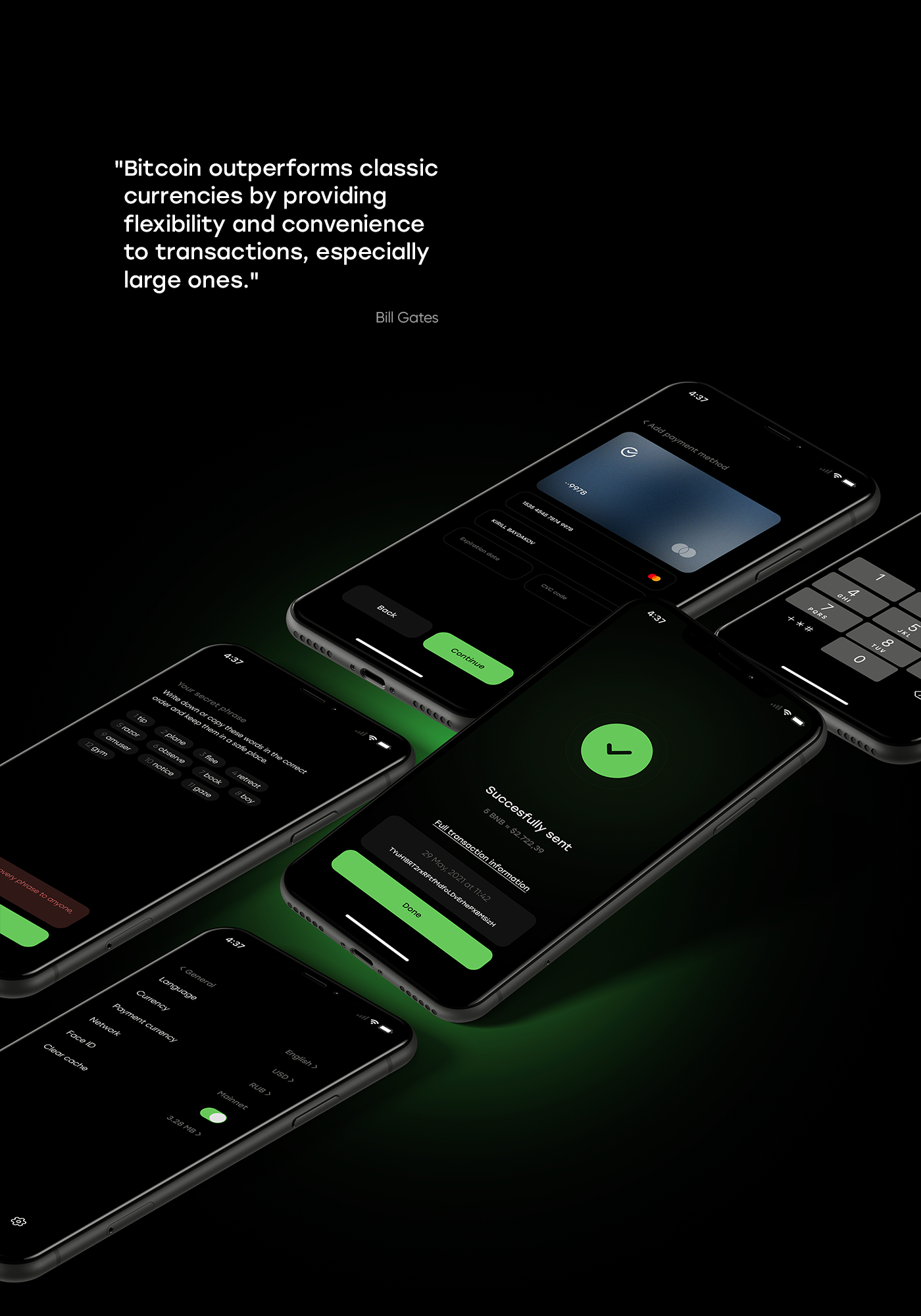 Sparkle - crypto investment app UI — Изображение №15 — Интерфейсы, Брендинг, Анимация на Dprofile