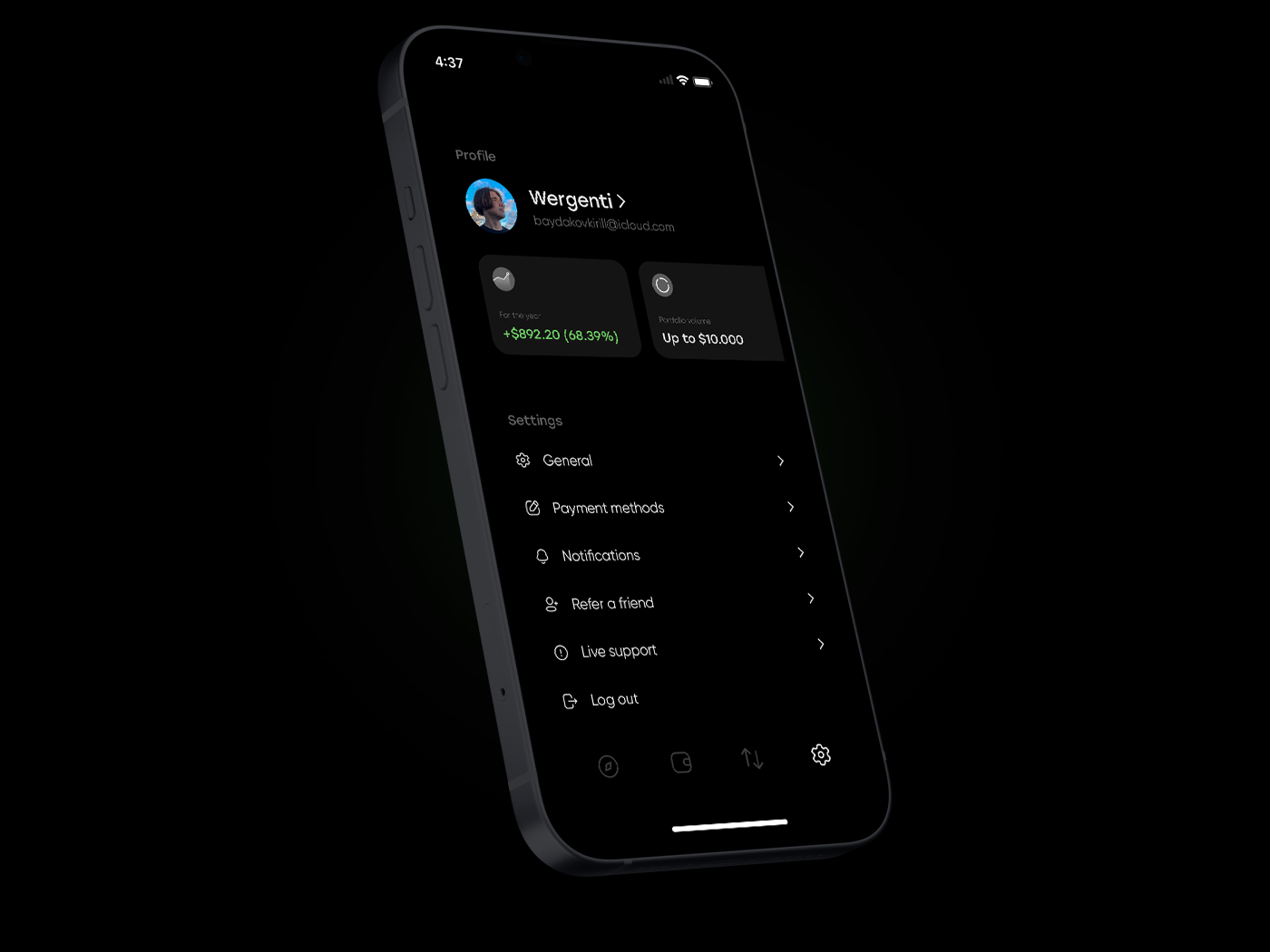 Sparkle - crypto investment app UI — Изображение №13 — Интерфейсы, Брендинг, Анимация на Dprofile