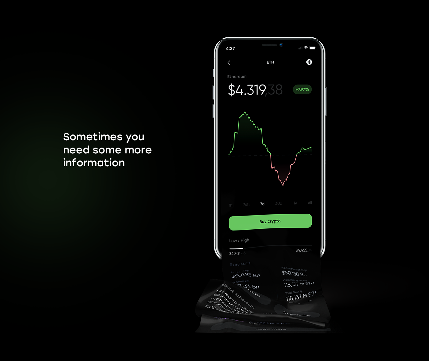 Sparkle - crypto investment app UI — Изображение №9 — Интерфейсы, Брендинг, Анимация на Dprofile