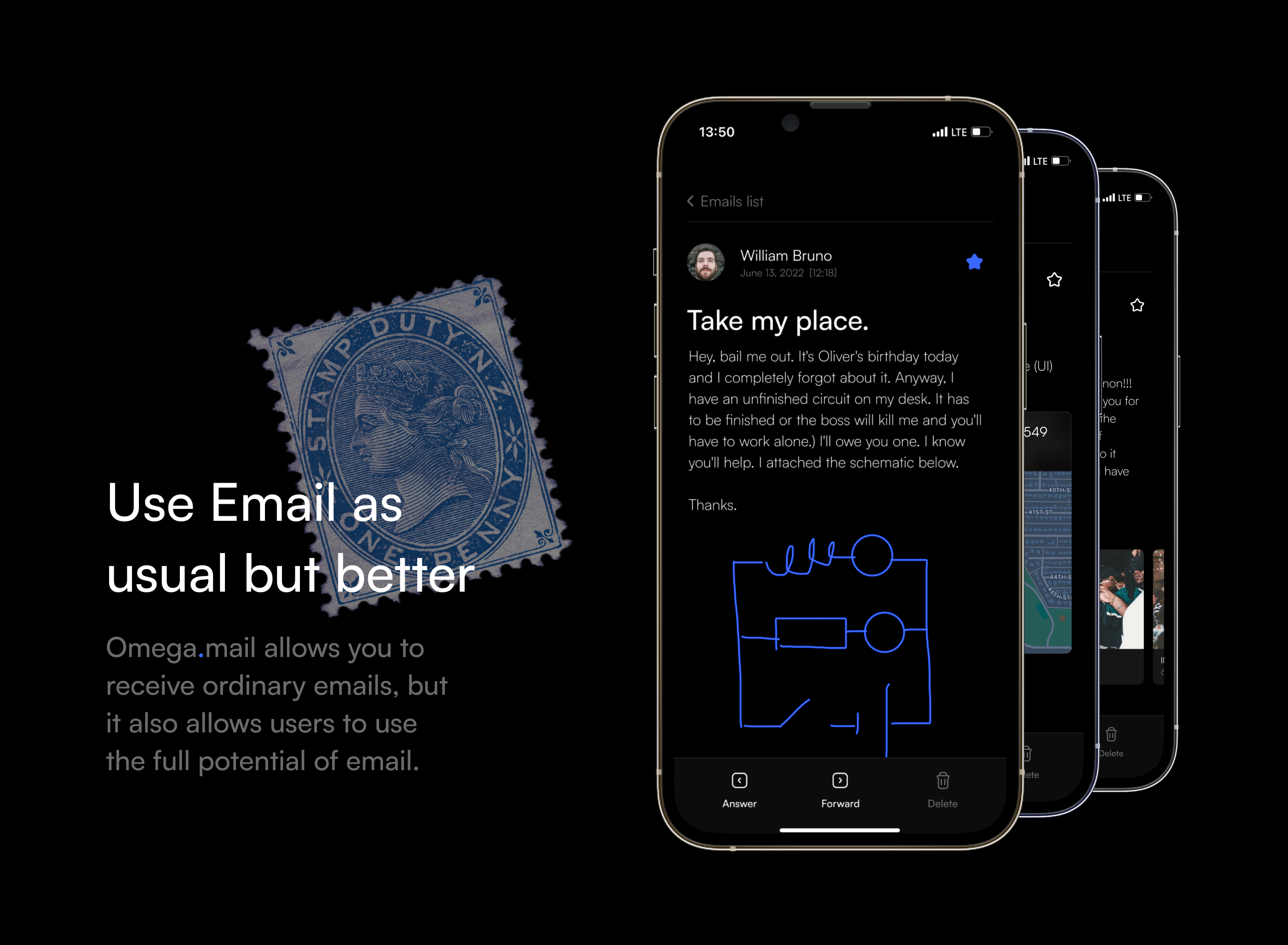 Omega.mail - Email App Concept UI — Изображение №8 — Интерфейсы, Брендинг, Анимация на Dprofile