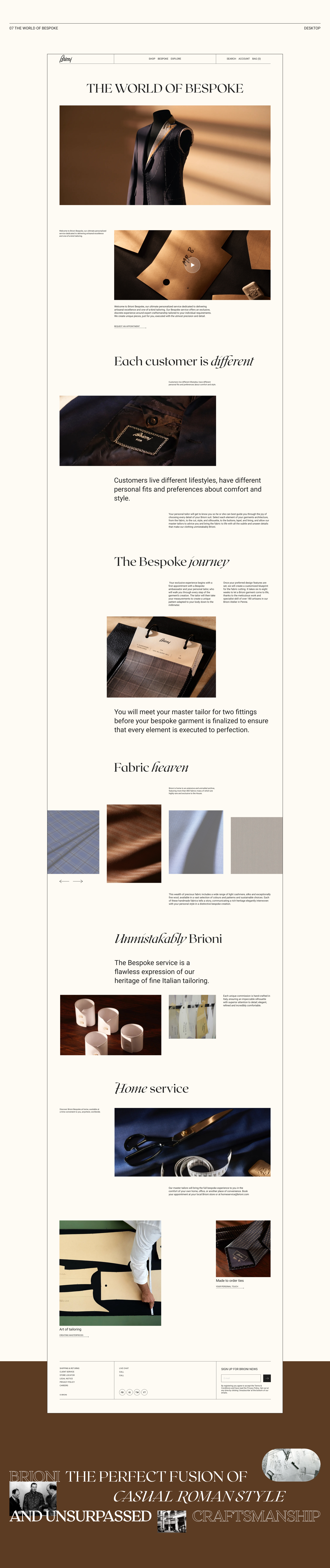 BRIONI - website redisign — Изображение №10 — Интерфейсы на Dprofile