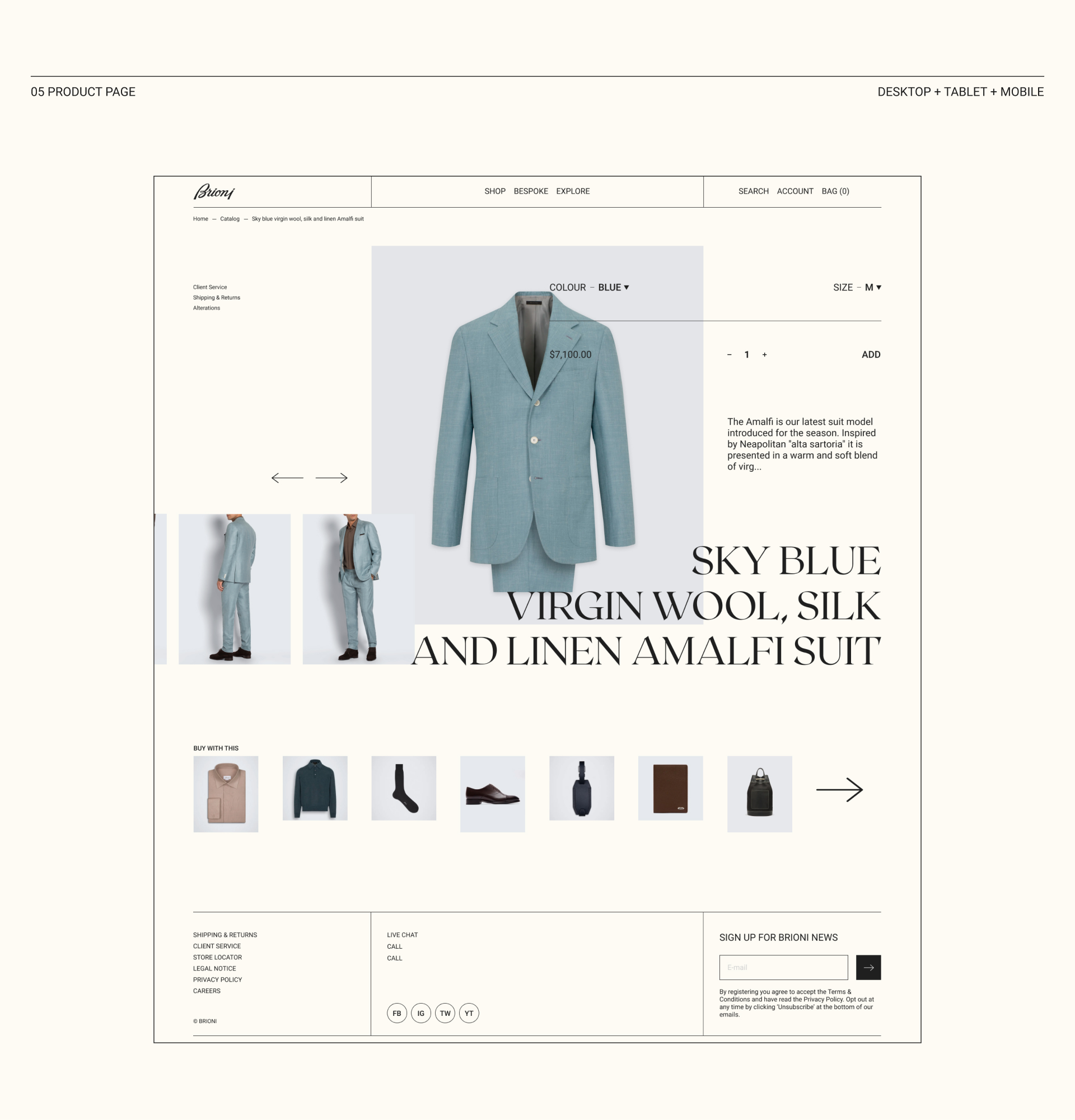 BRIONI - website redisign — Изображение №6 — Интерфейсы на Dprofile