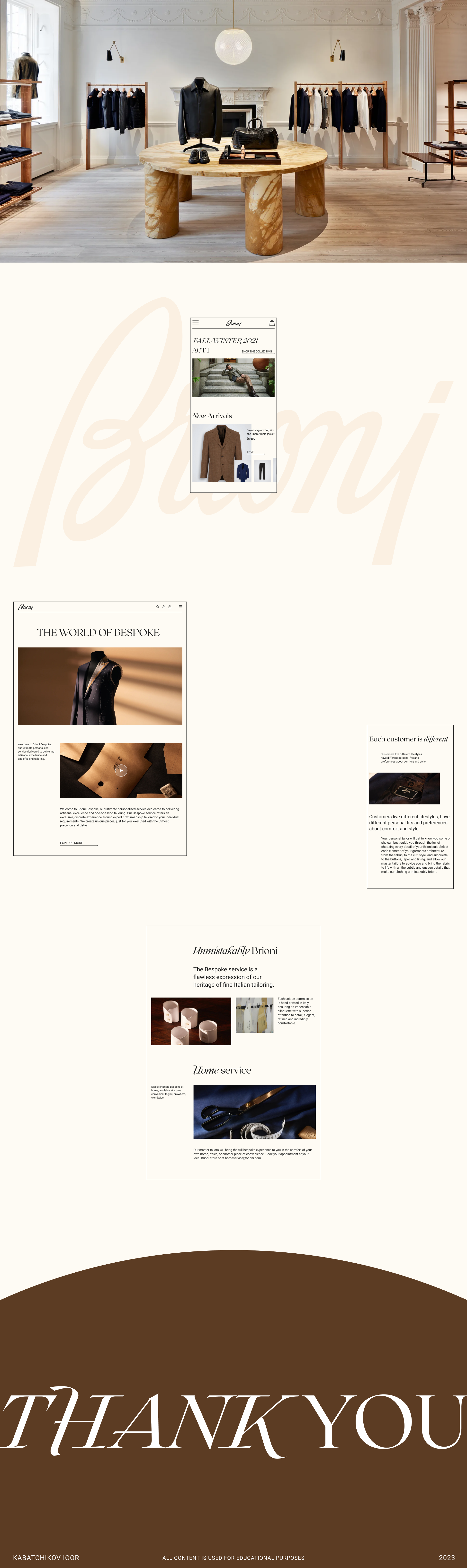 BRIONI - website redisign — Изображение №13 — Интерфейсы на Dprofile