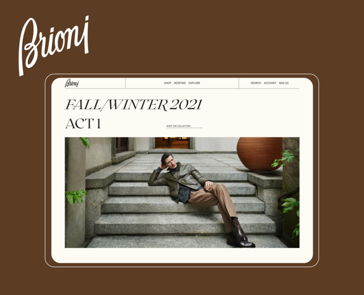 BRIONI - website redisign — Интерфейсы на Dprofile