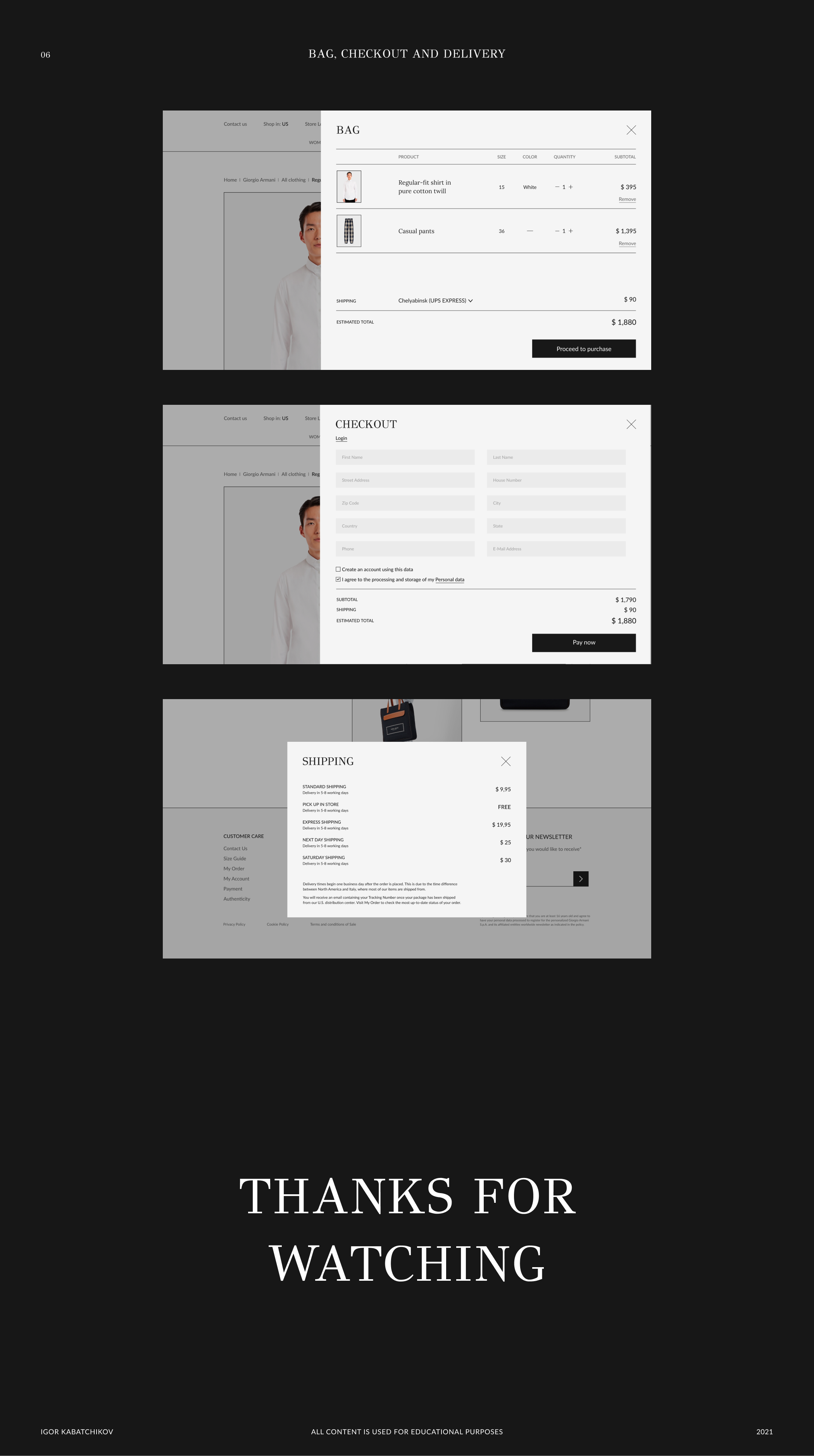 ARMANI - website redisign — Изображение №8 — Интерфейсы на Dprofile