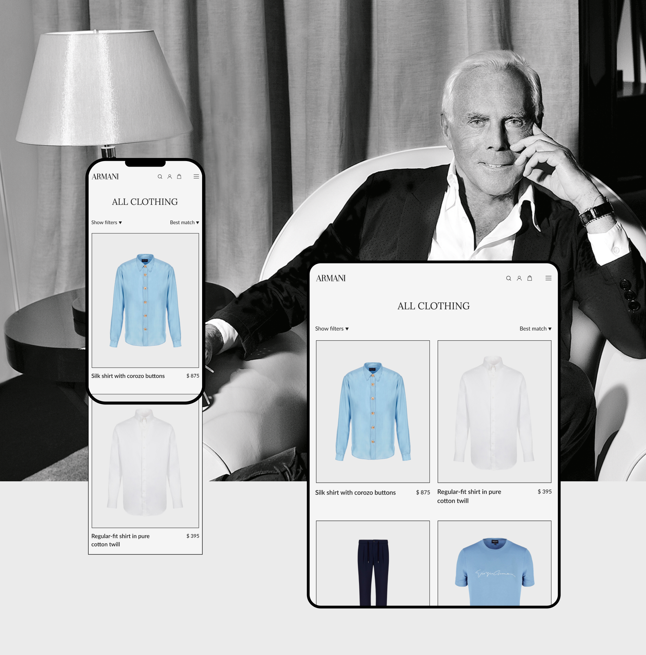 ARMANI - website redisign — Изображение №5 — Интерфейсы на Dprofile