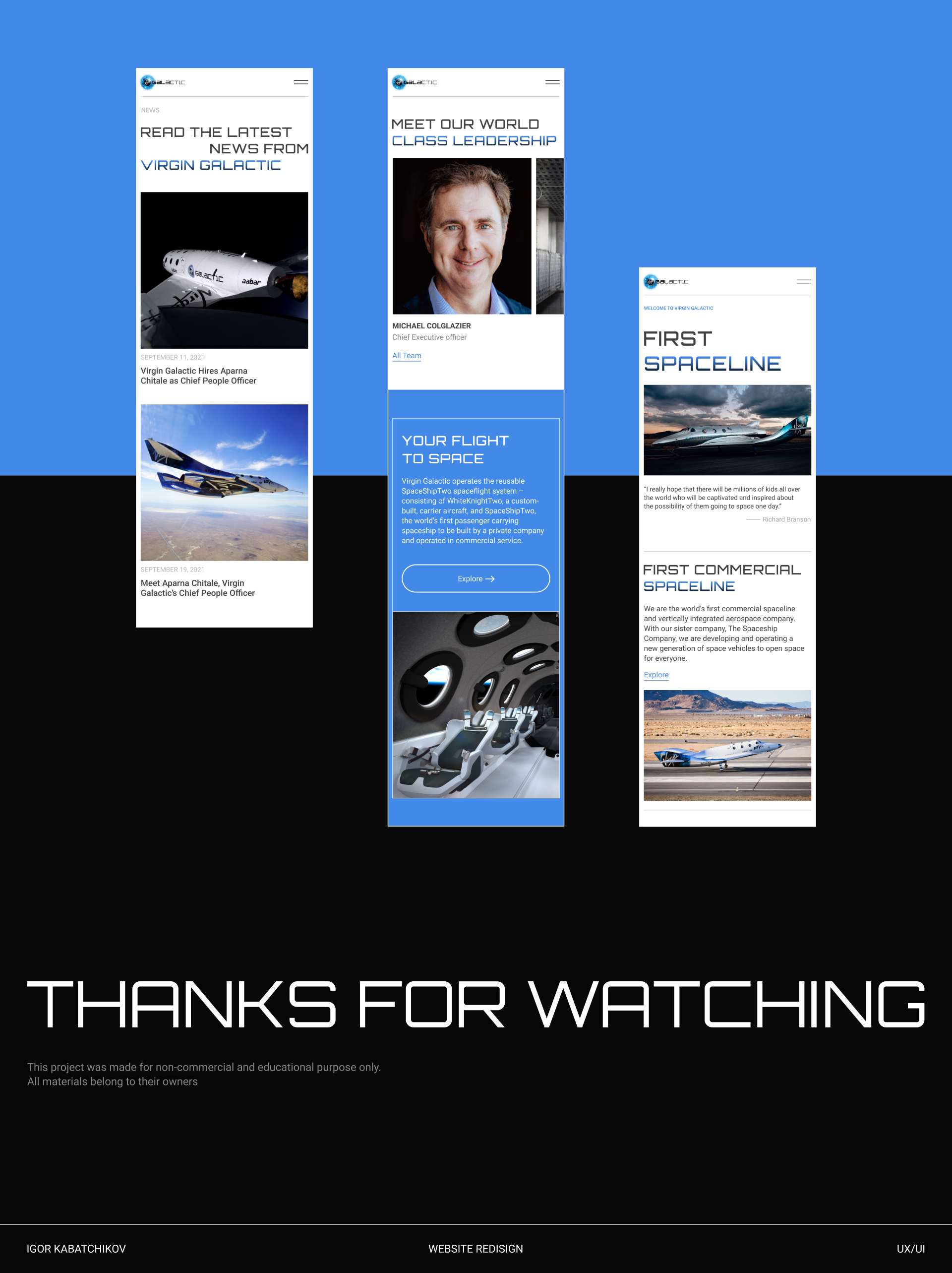 VIRGIN GALACTIC - website redisign — Изображение №10 — Интерфейсы на Dprofile