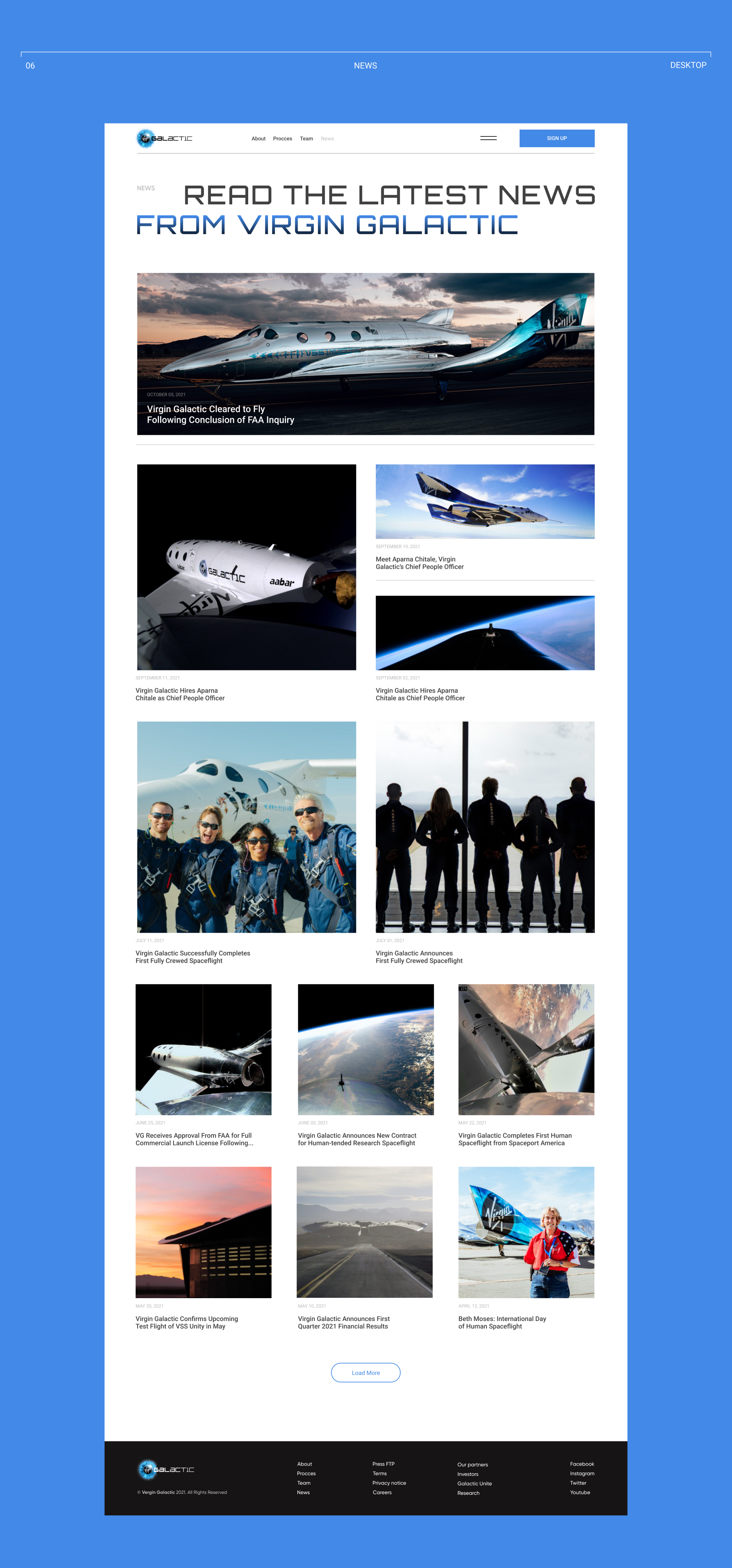 VIRGIN GALACTIC - website redisign — Изображение №9 — Интерфейсы на Dprofile