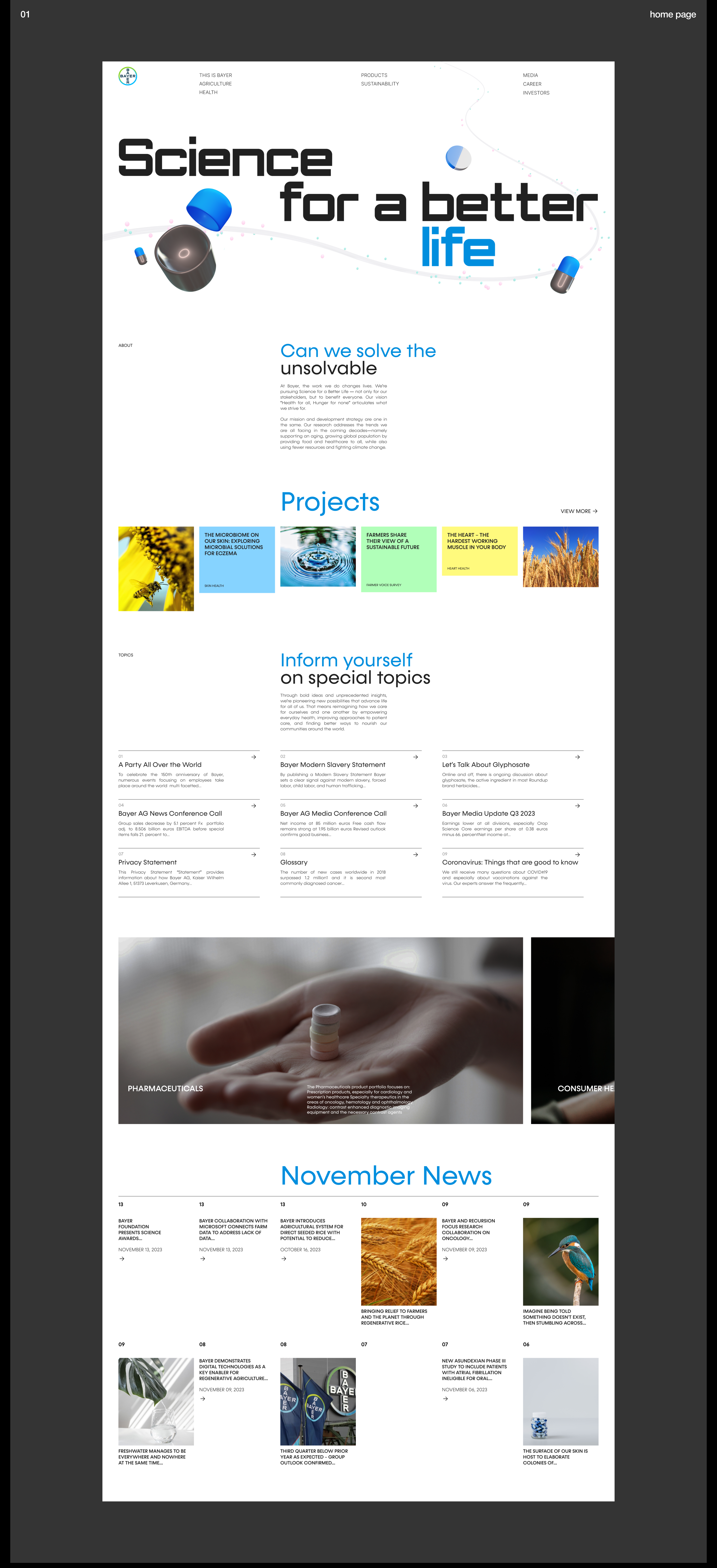 Bayer | Corporate website redesign — Изображение №3 — Брендинг, Интерфейсы на Dprofile