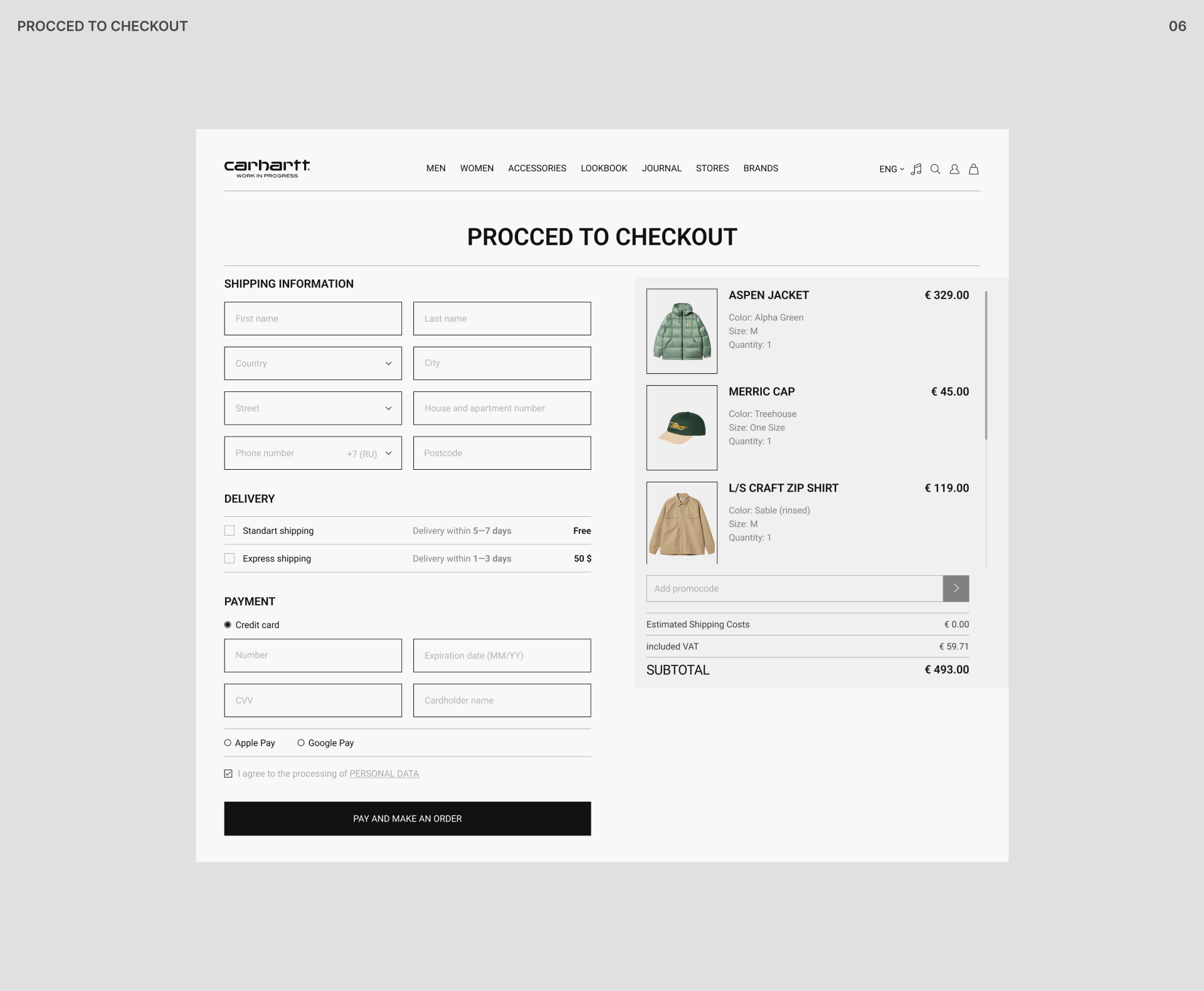 Carhartt WIP | E-commerce redesign concept — Изображение №10 — Интерфейсы на Dprofile