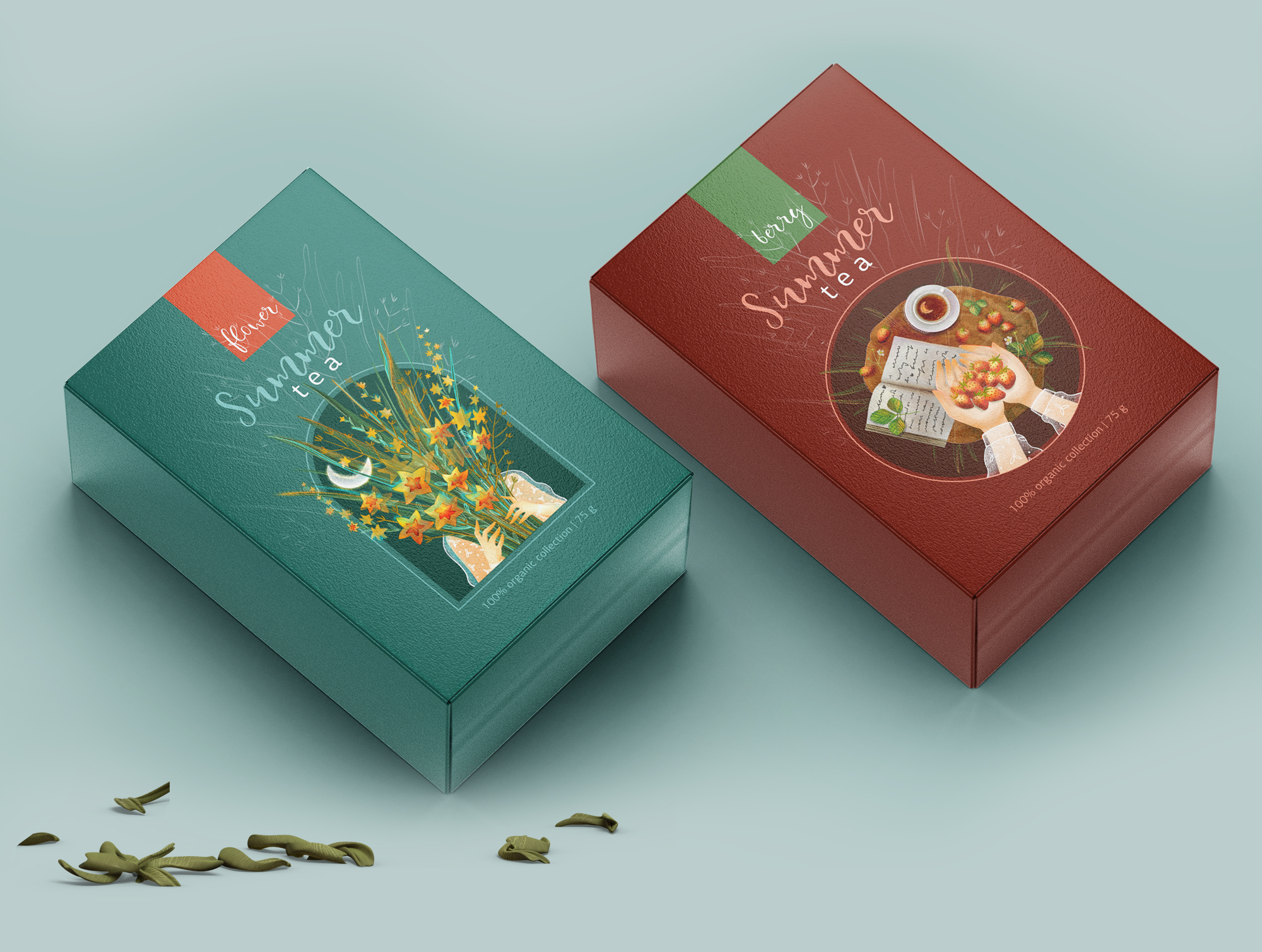 Illustrations for packages Summer tea — Изображение №9 — Брендинг, Графика на Dprofile