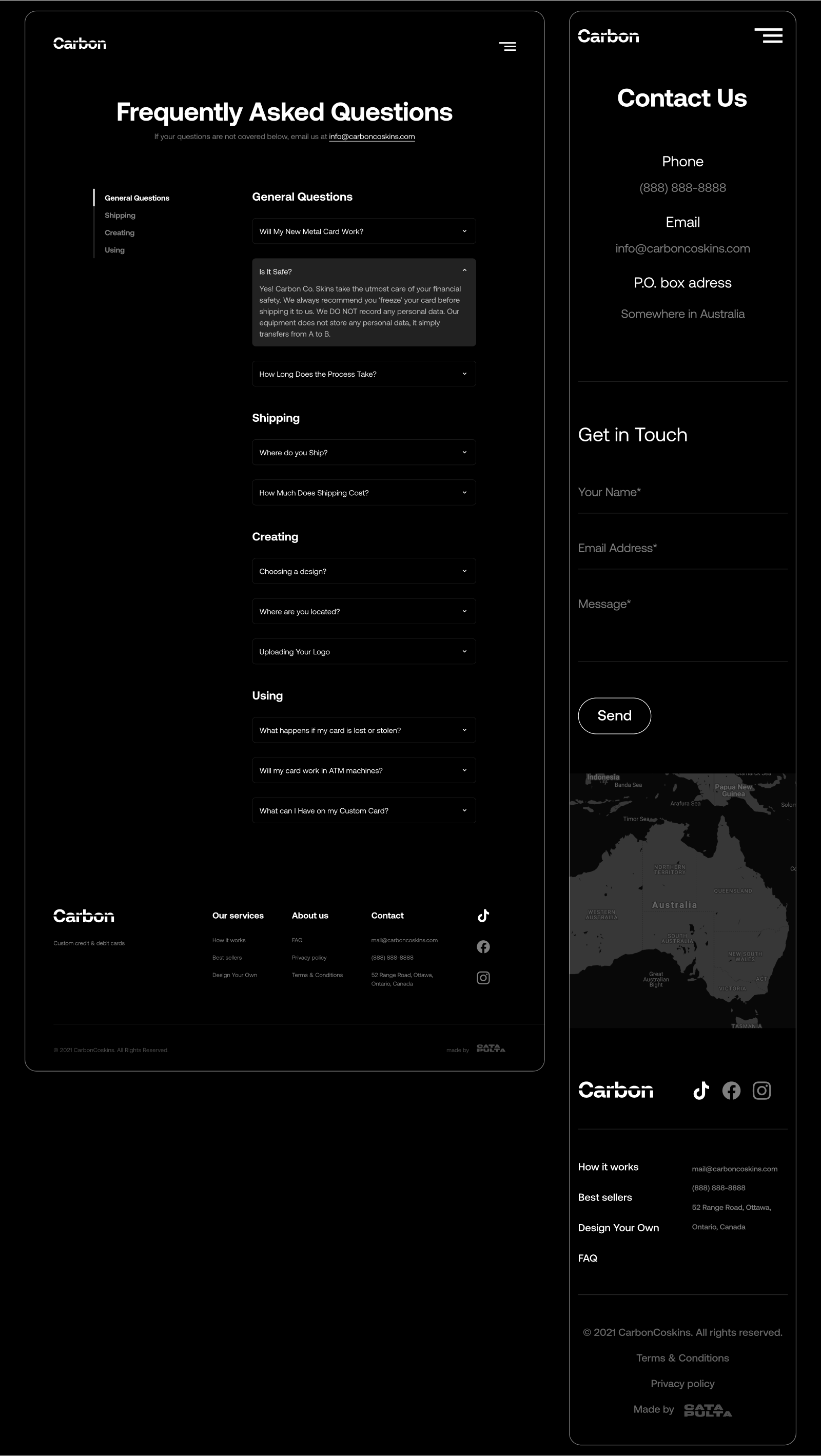 Carbon Co Skins | web & motion desing — Изображение №5 — Интерфейсы, Иллюстрация на Dprofile