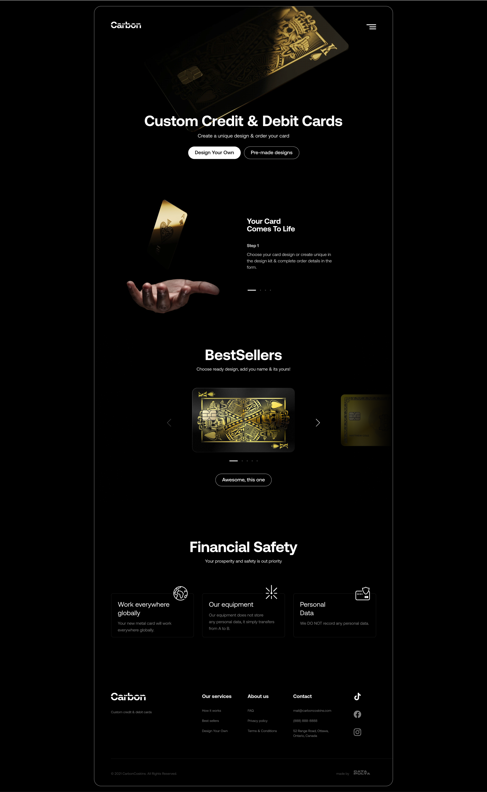 Carbon Co Skins | web & motion desing — Изображение №4 — Интерфейсы, Иллюстрация на Dprofile