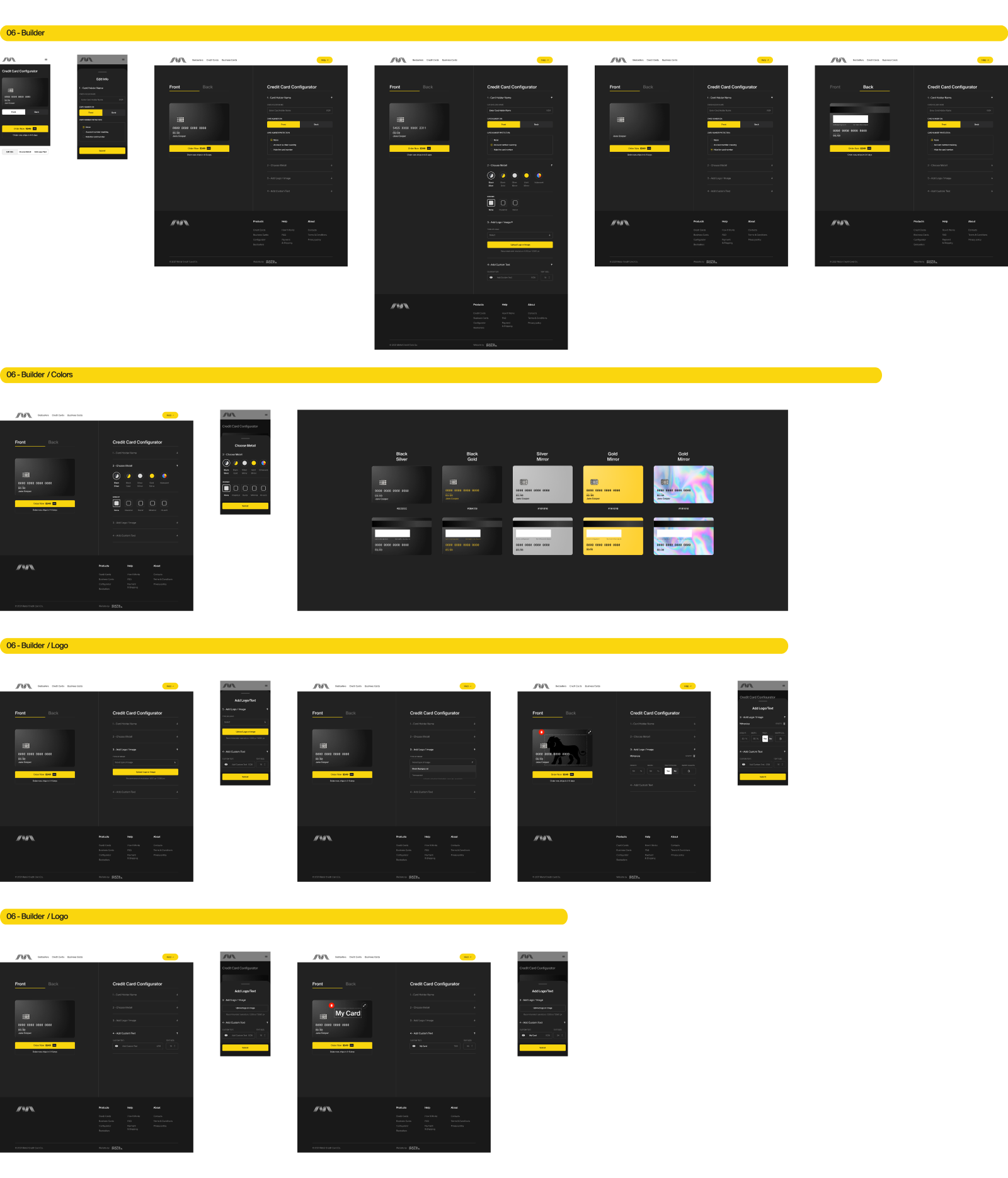 Metal Credit Card Co. | Website development — Изображение №5 — Интерфейсы, Иллюстрация на Dprofile