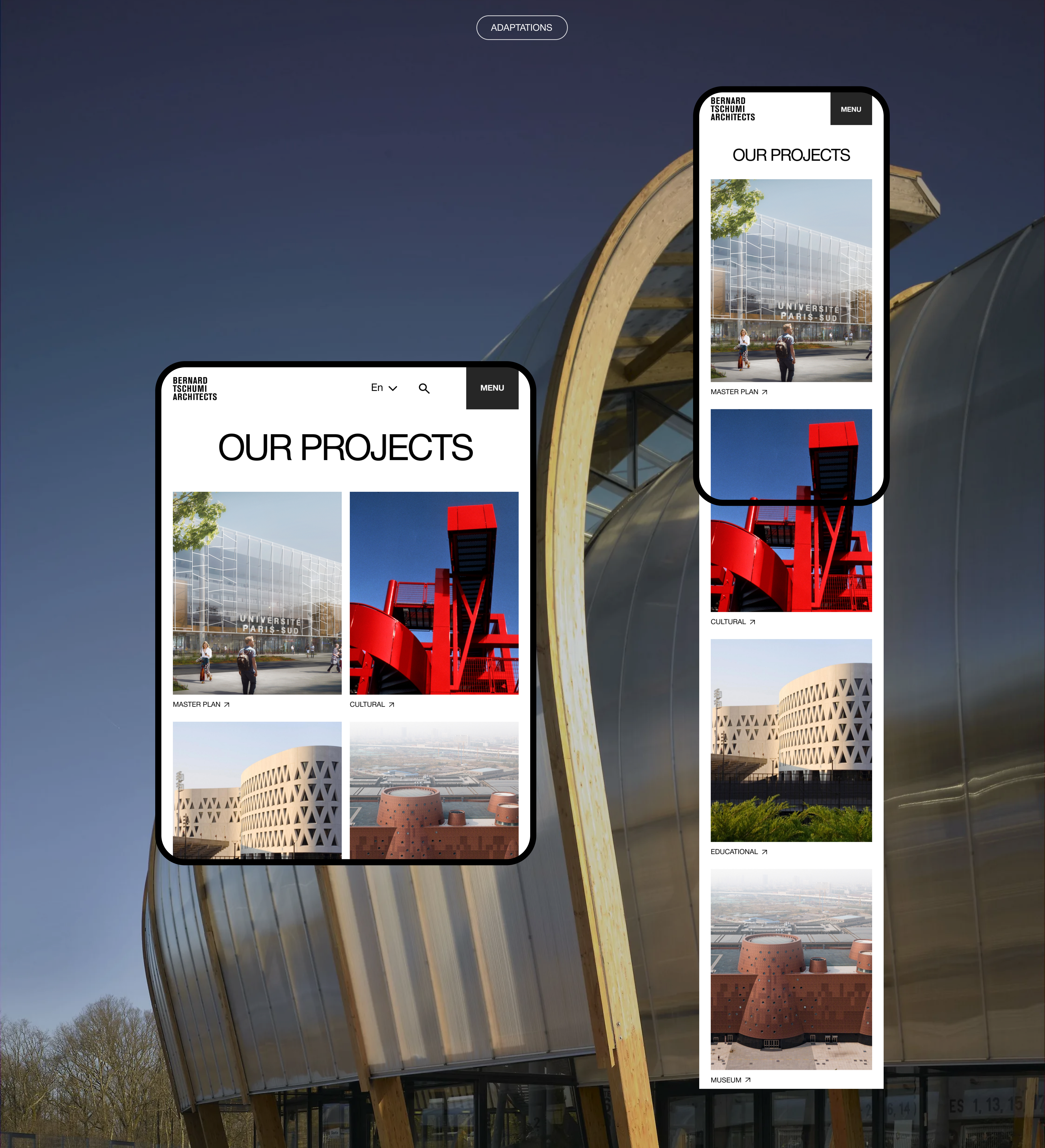 Bernard Tschumi Architects/ Corporate website/ Redesign — Изображение №7 — Интерфейсы на Dprofile
