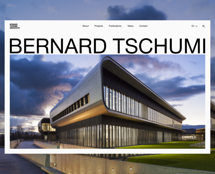 Bernard Tschumi Architects/ Corporate website/ Redesign — Интерфейсы на Dprofile