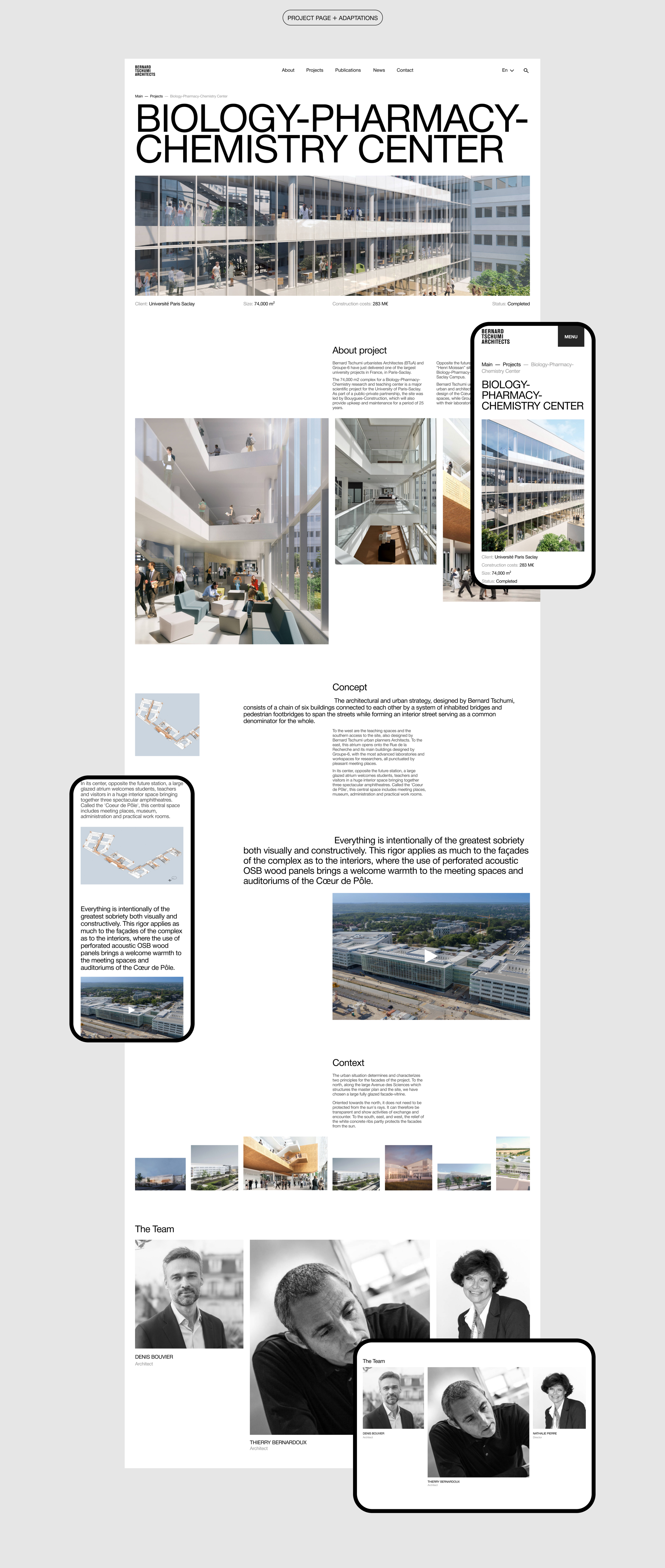 Bernard Tschumi Architects/ Corporate website/ Redesign — Изображение №8 — Интерфейсы на Dprofile