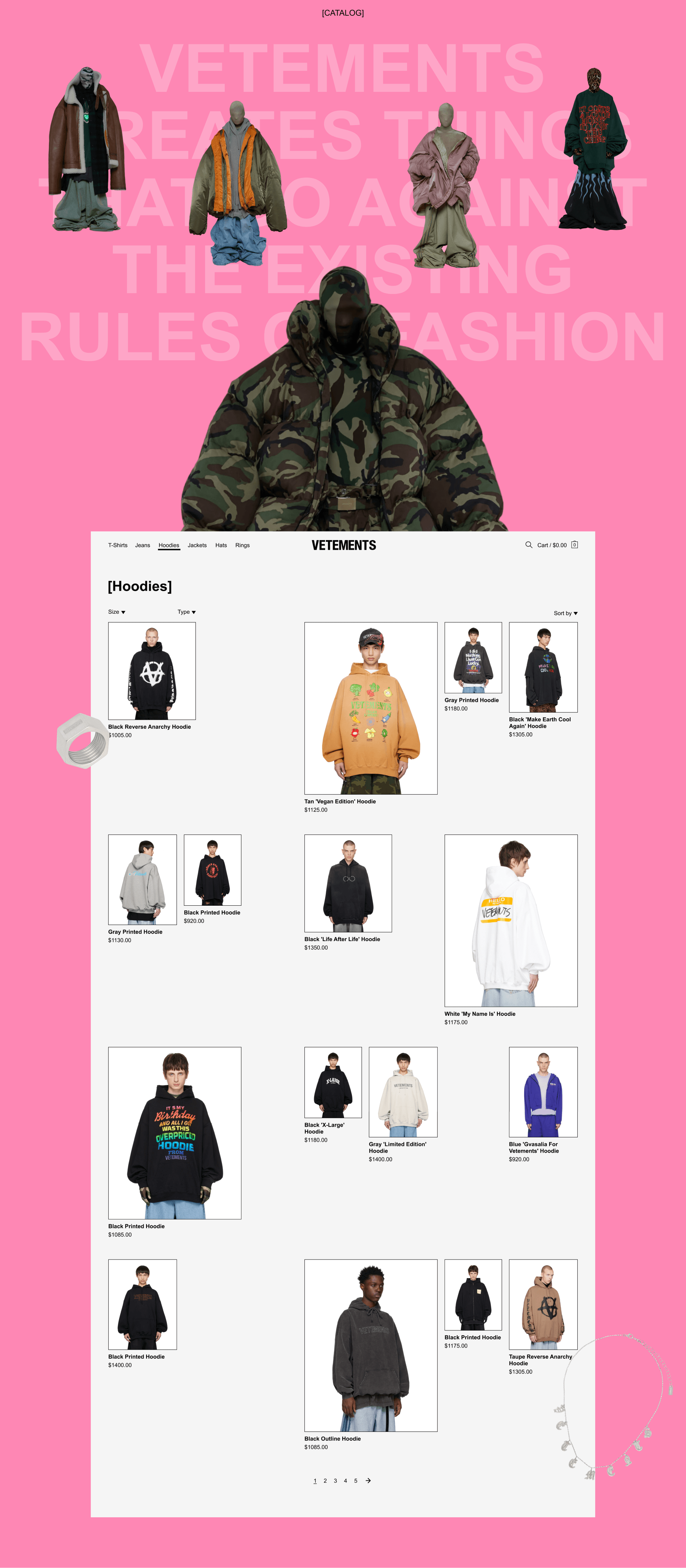 Vetements/ Online store / Redesign — Изображение №4 — Интерфейсы, 3D на Dprofile