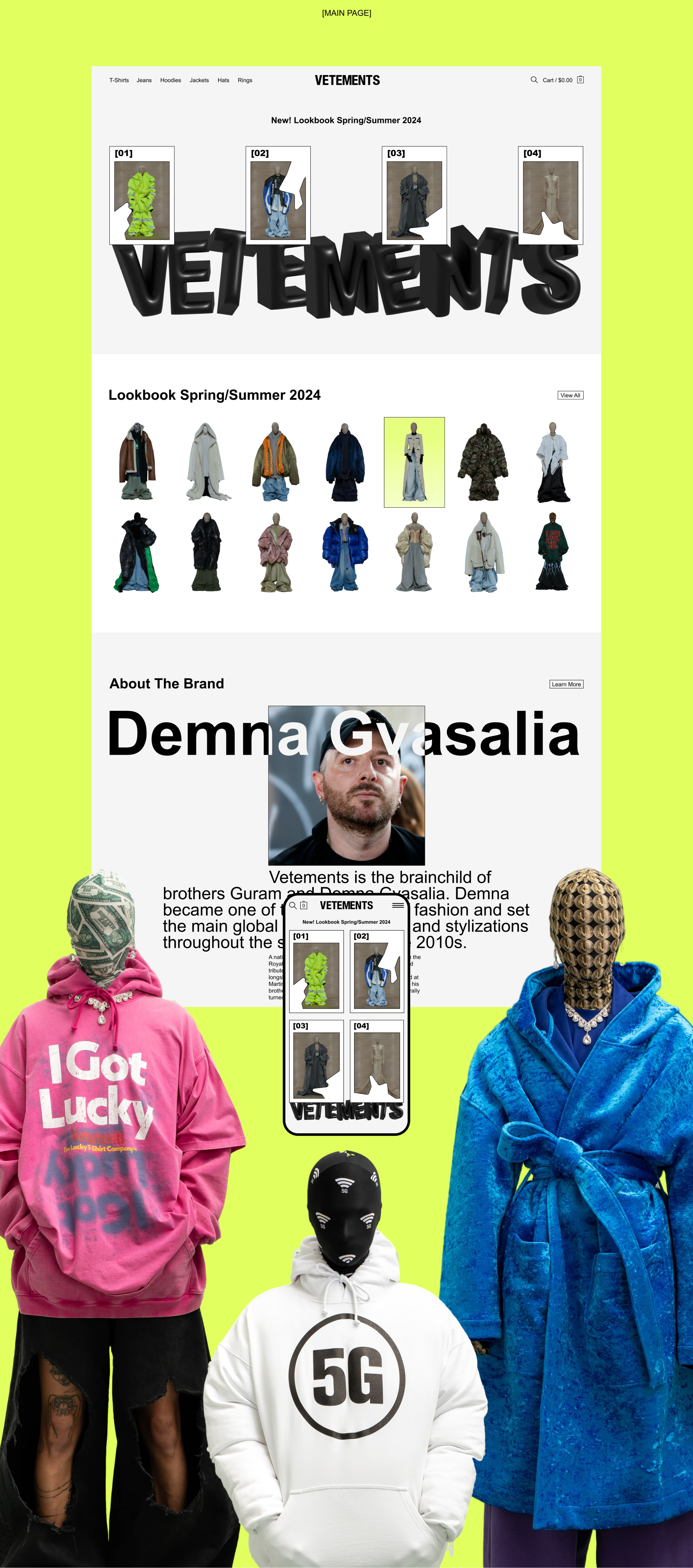 Vetements/ Online store / Redesign — Изображение №3 — Интерфейсы, 3D на Dprofile