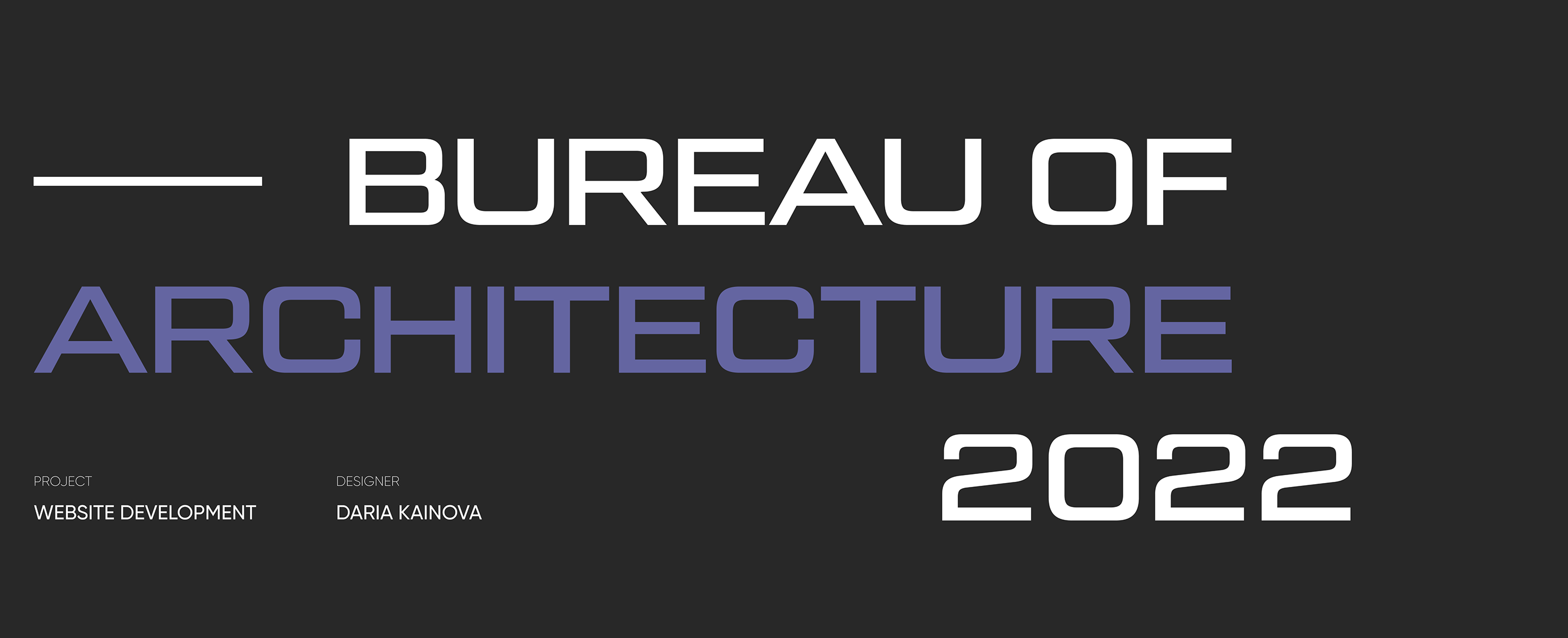 Bureau of Architecture | Website concept — Изображение №1 — Интерфейсы, Анимация на Dprofile