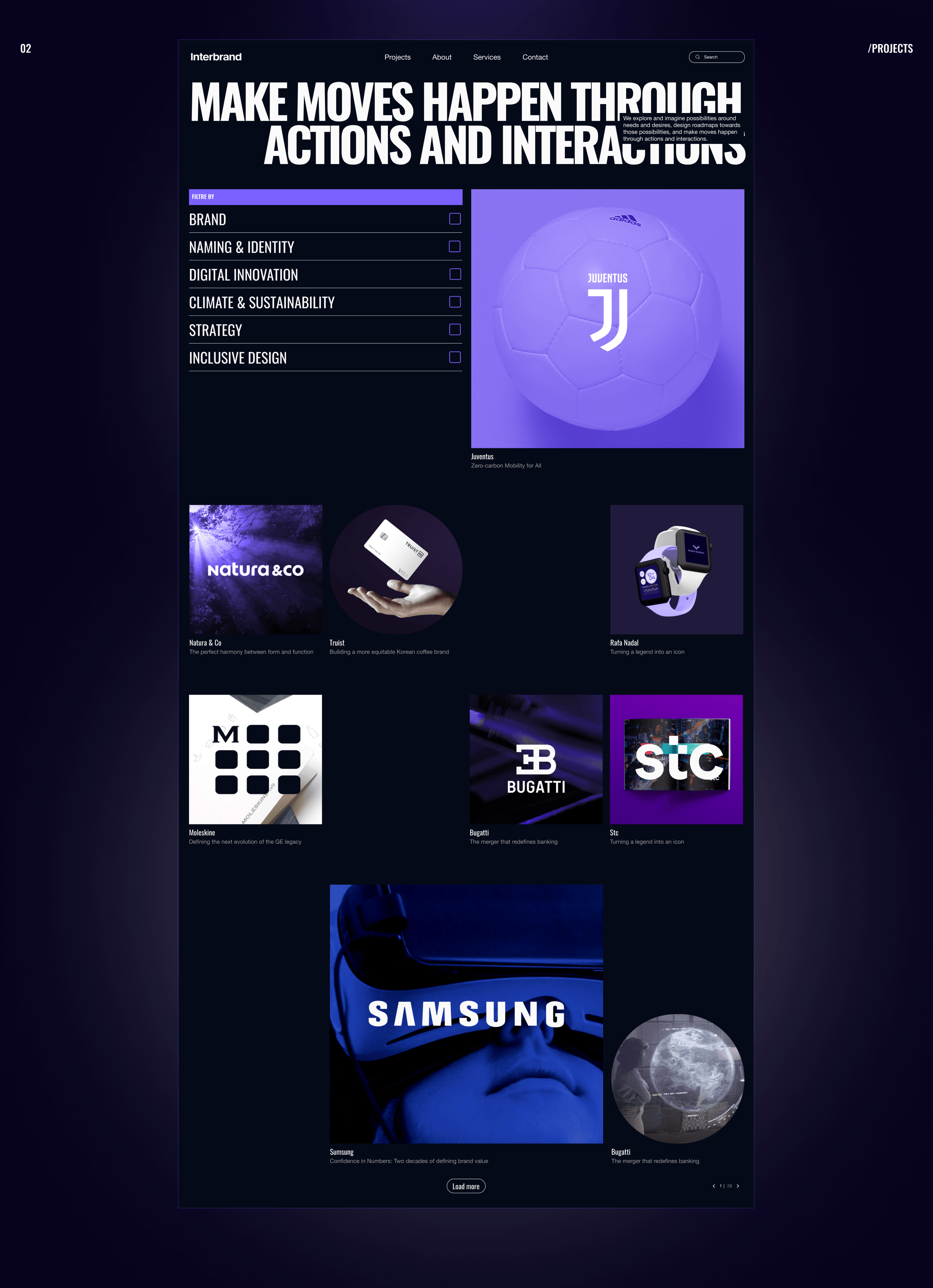 Interbrand- agency | Redesign concept — Изображение №4 — Интерфейсы, Брендинг на Dprofile