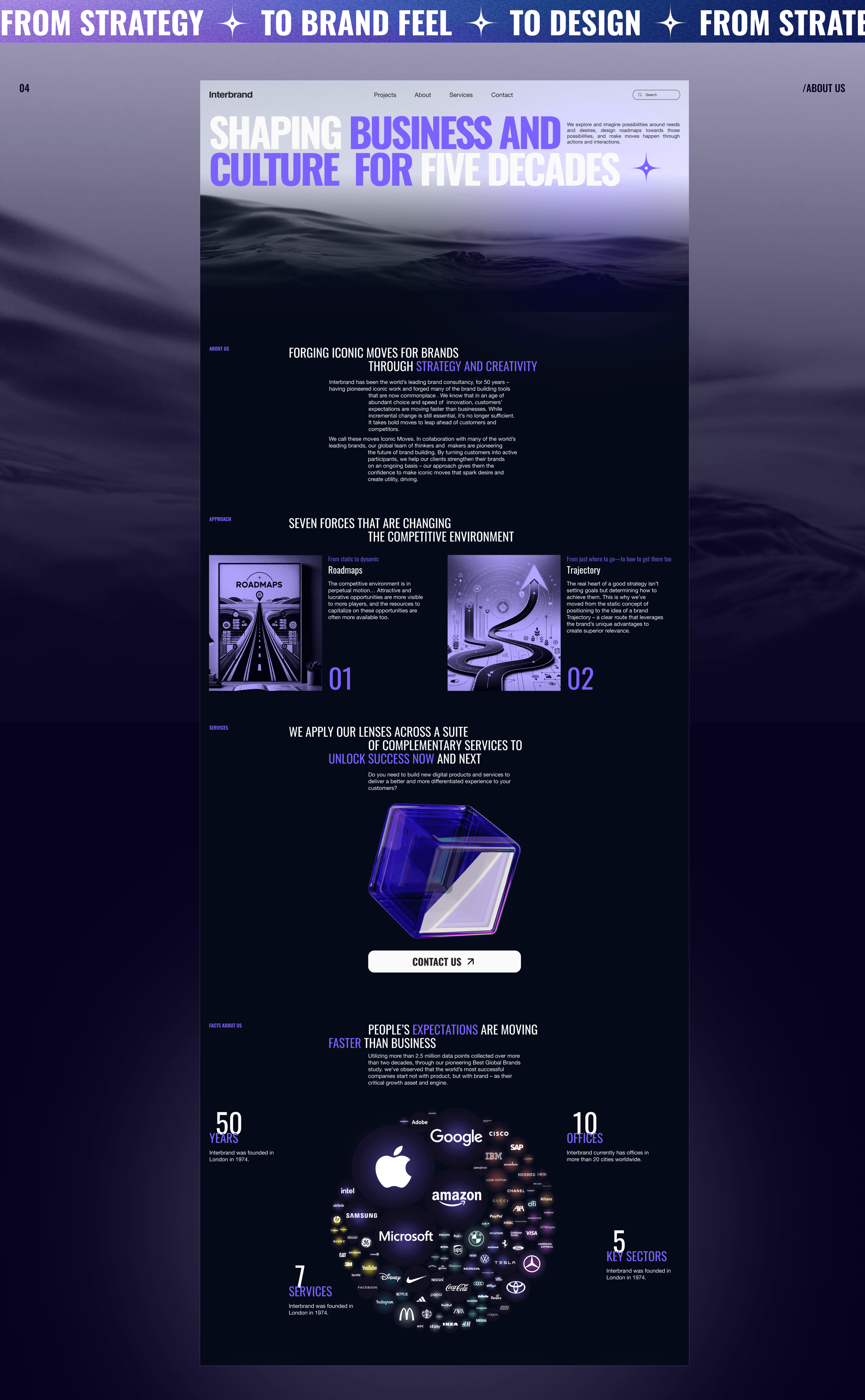 Interbrand- agency | Redesign concept — Изображение №7 — Интерфейсы, Брендинг на Dprofile