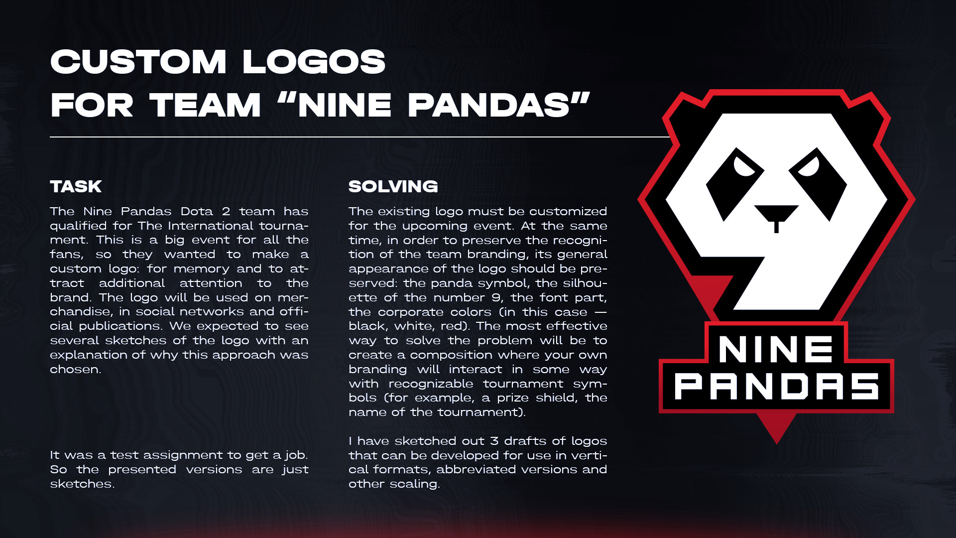 Кастомные логотипы для esport-команды 9Pandas — Изображение №1 — Брендинг на Dprofile
