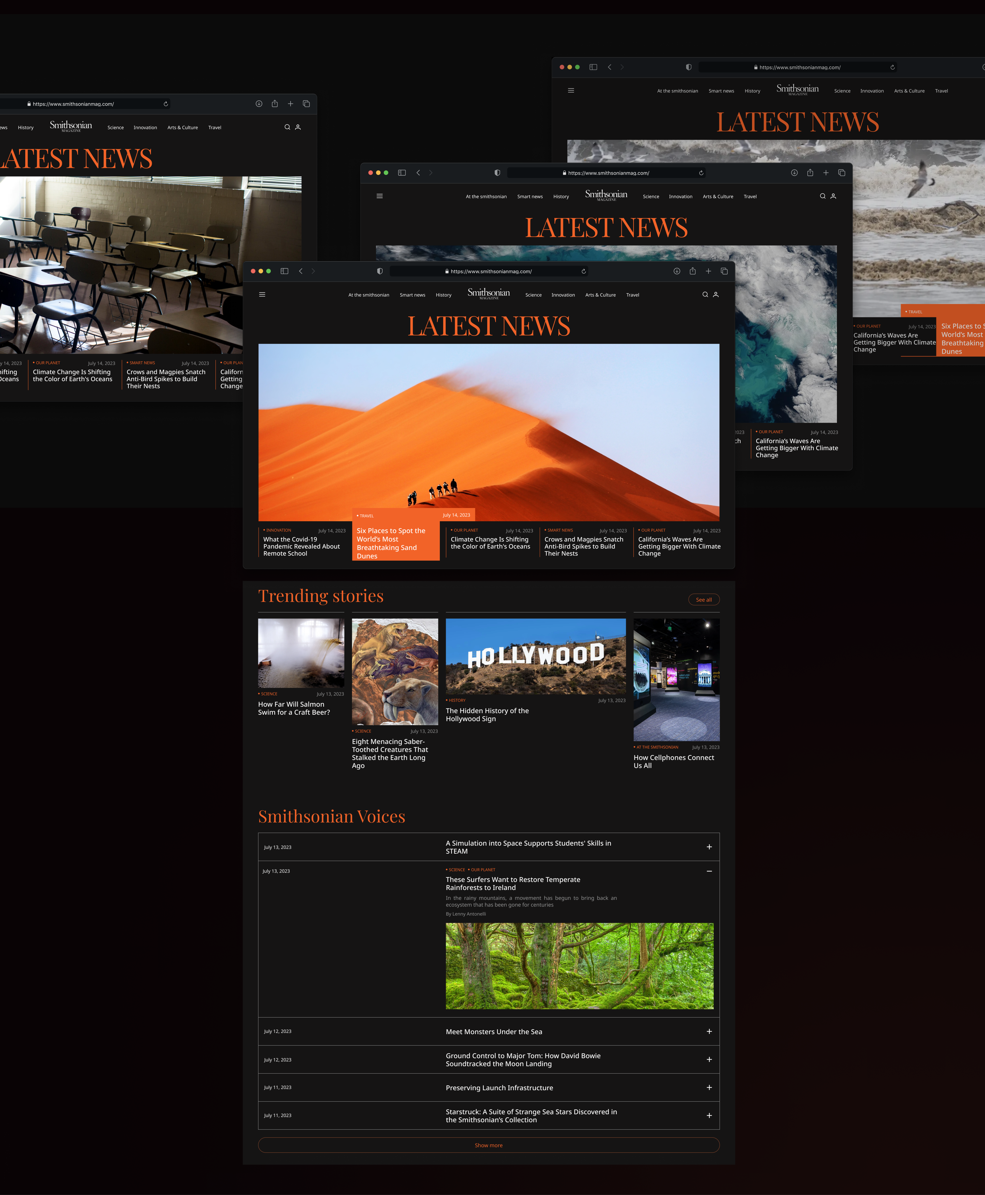 Smithsonian Magazine | Redesign news site — Изображение №6 — Интерфейсы, Графика на Dprofile