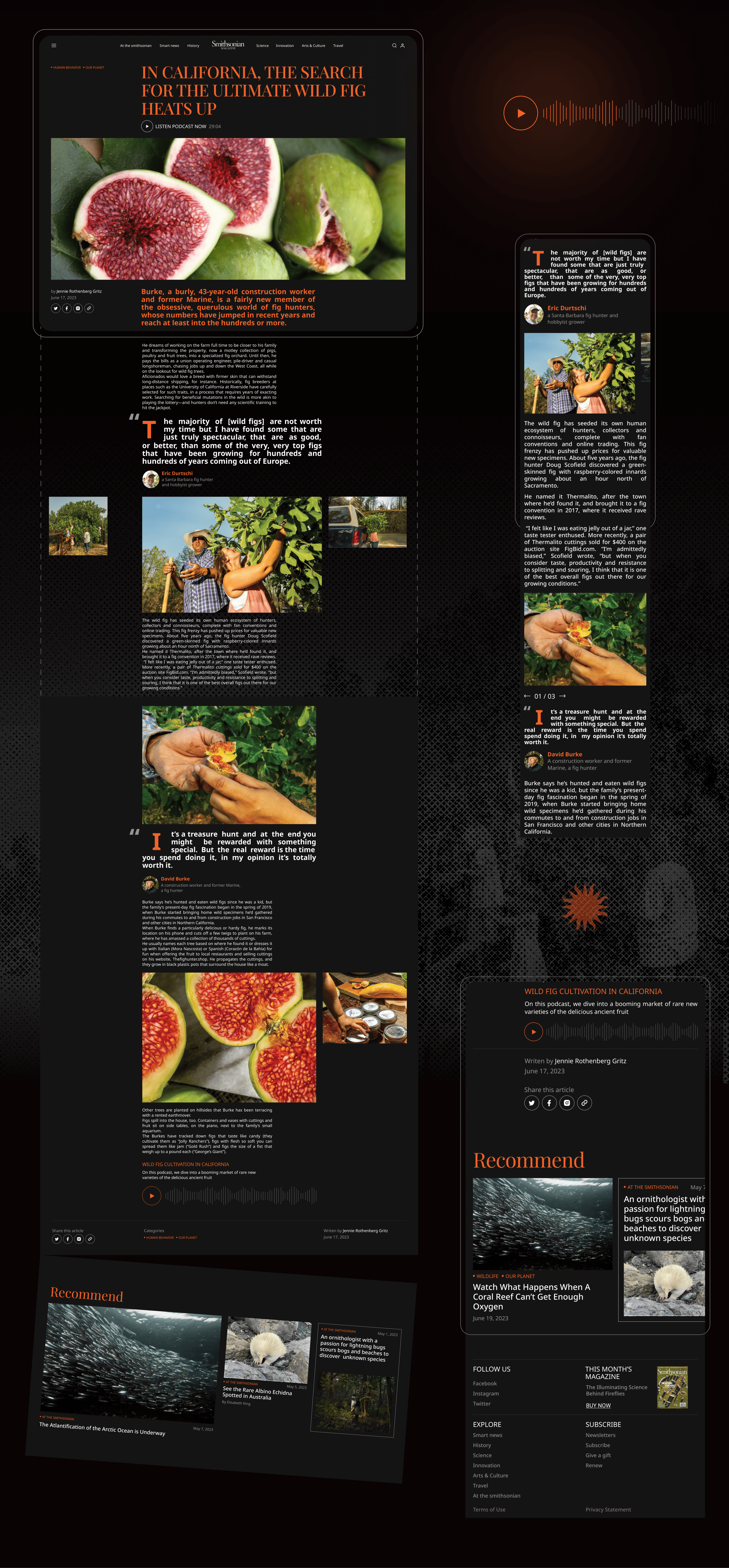 Smithsonian Magazine | Redesign news site — Изображение №4 — Интерфейсы, Графика на Dprofile