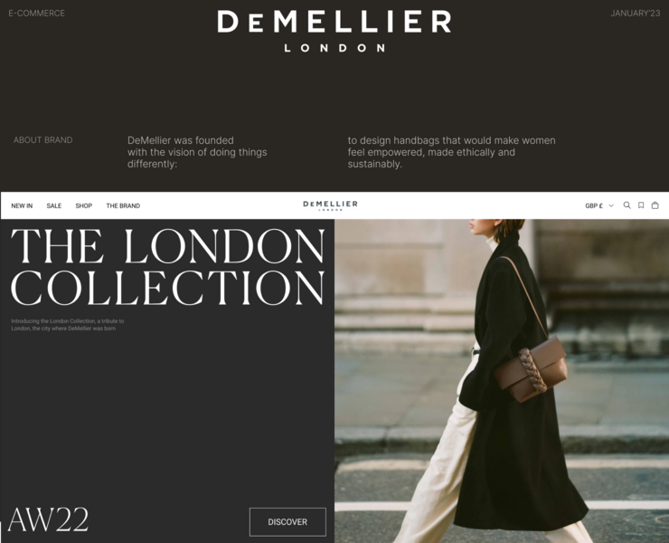 DeMellier London | Redesign Concept — Интерфейсы на Dprofile