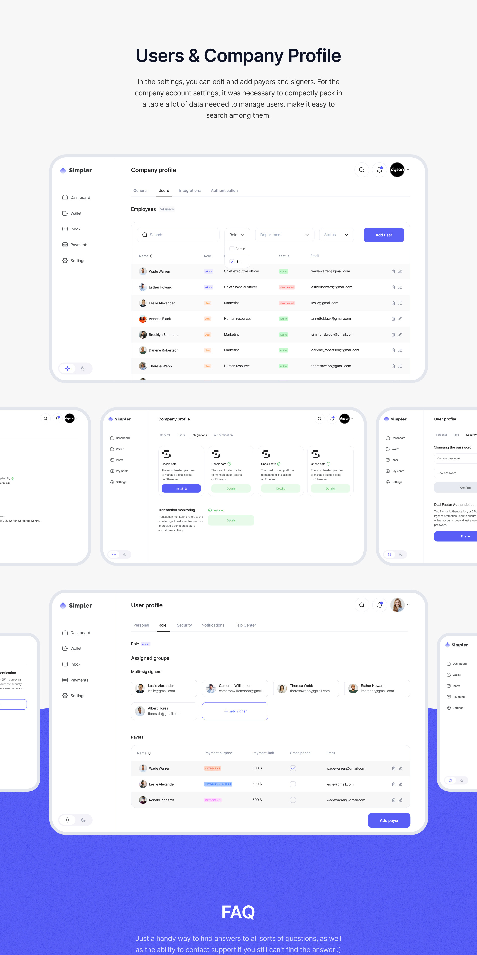 Crypto management dashboard — Изображение №2 — Интерфейсы на Dprofile