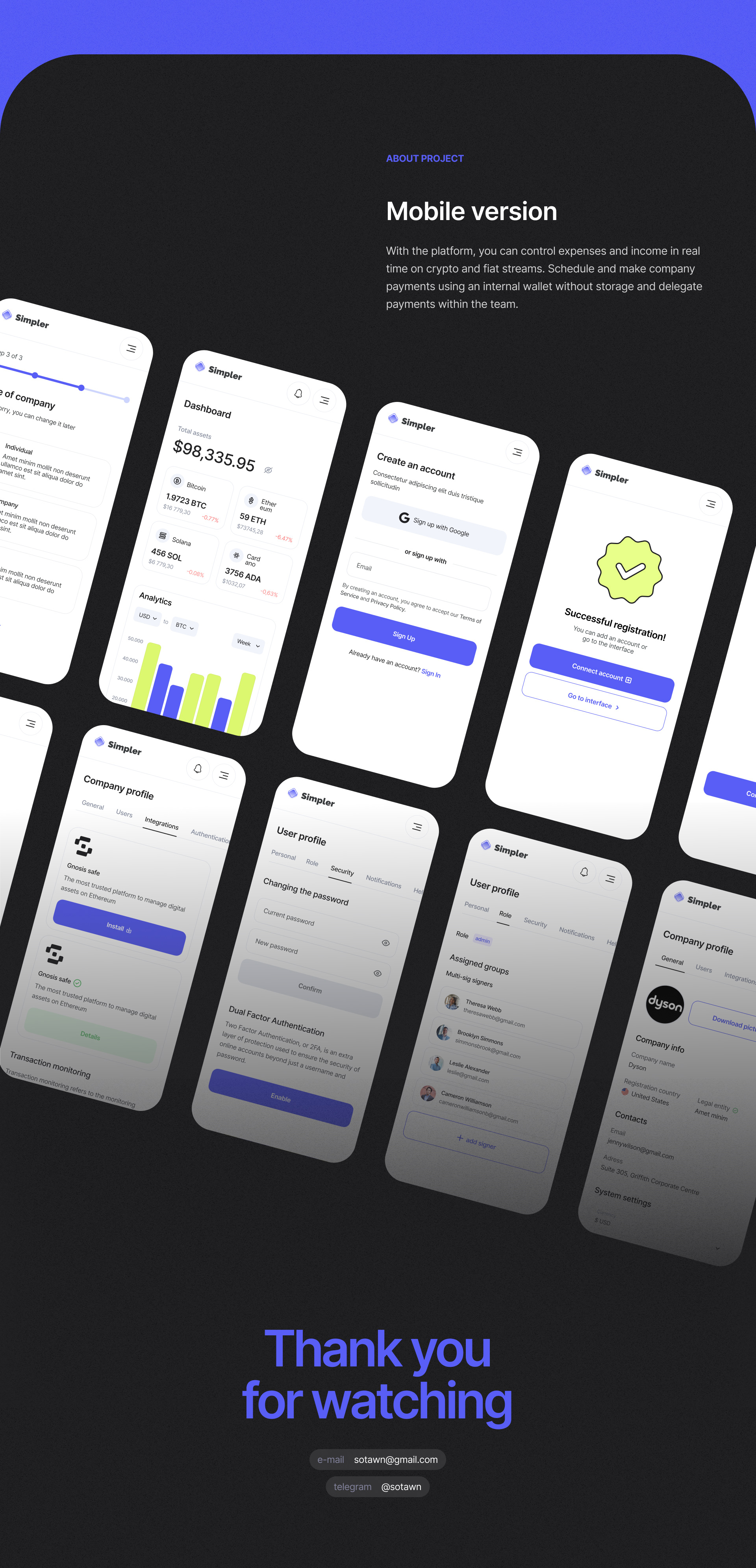 Crypto management dashboard — Изображение №3 — Интерфейсы на Dprofile