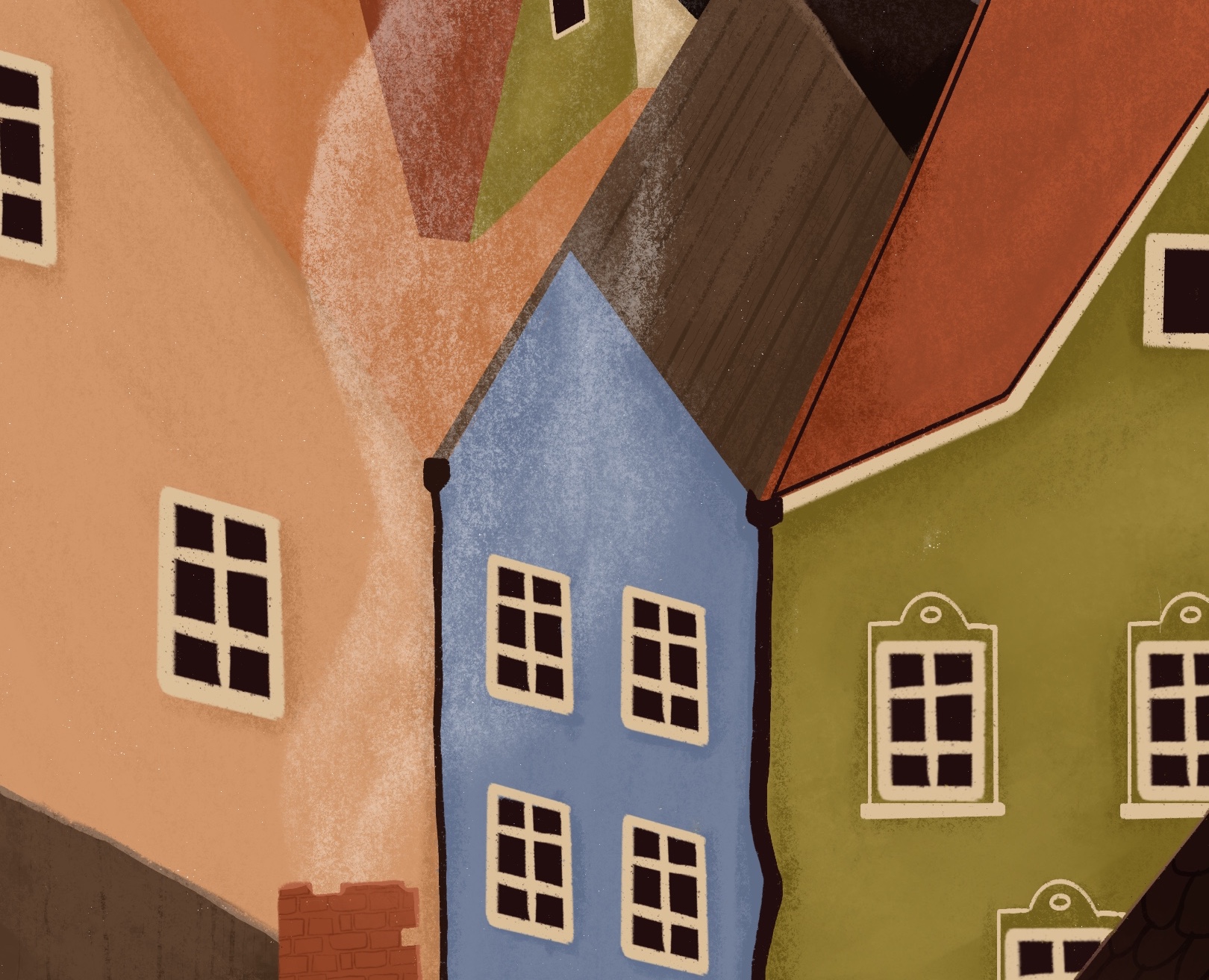 Домики|Houses — Иллюстрация, Графика на Dprofile
