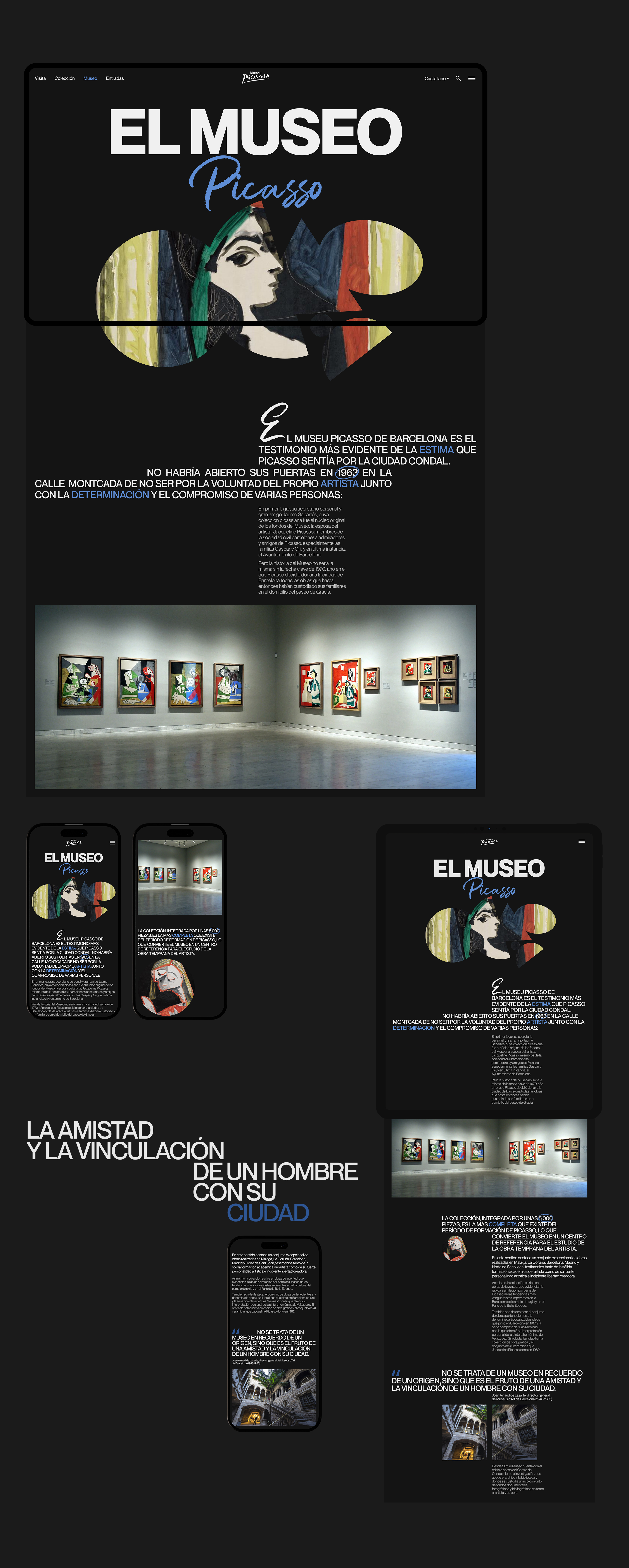 PICASSO MUSEUM | WEBSITE CONCEPT — Изображение №11 — Интерфейсы, Графика на Dprofile