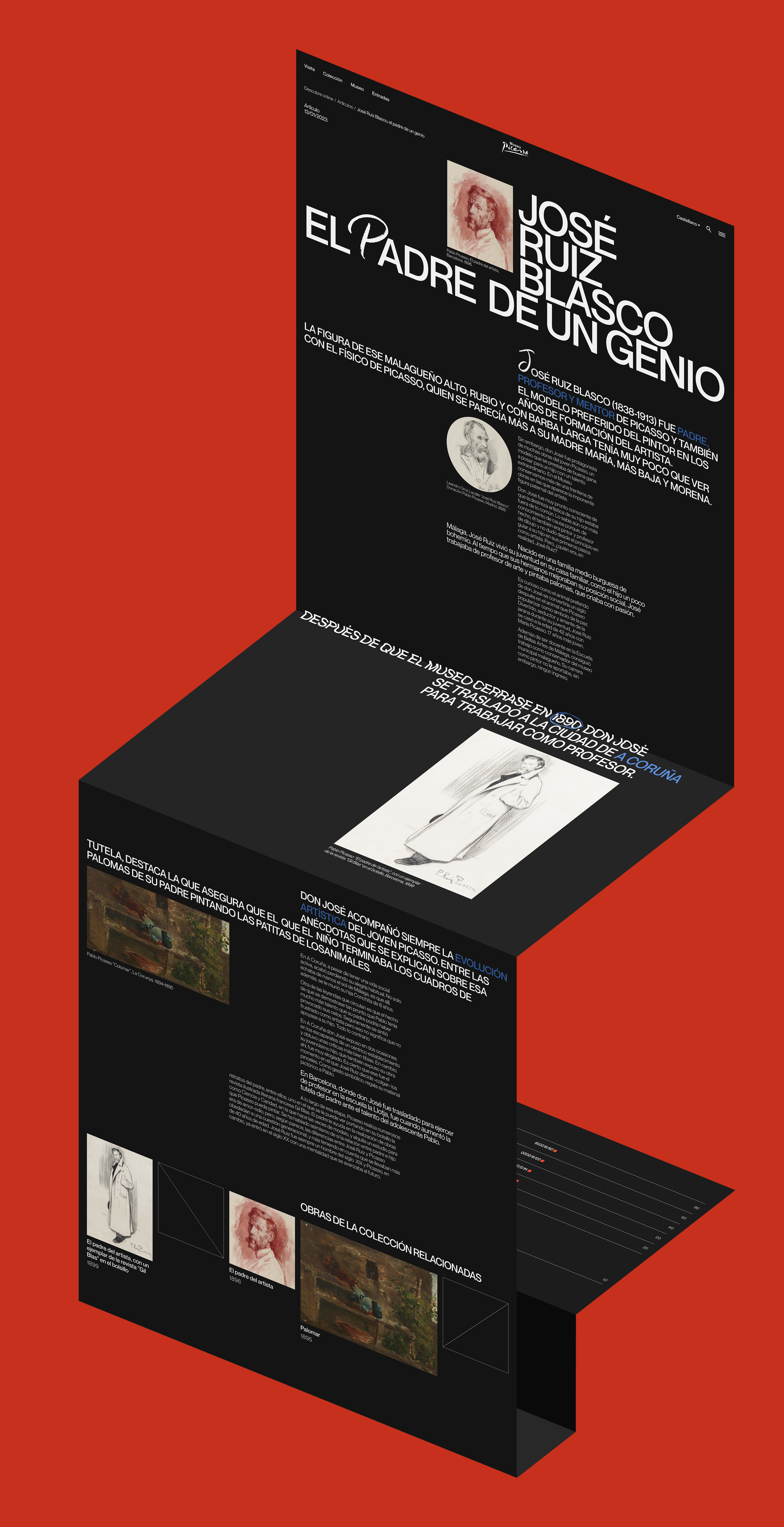 PICASSO MUSEUM | WEBSITE CONCEPT — Изображение №9 — Интерфейсы, Графика на Dprofile