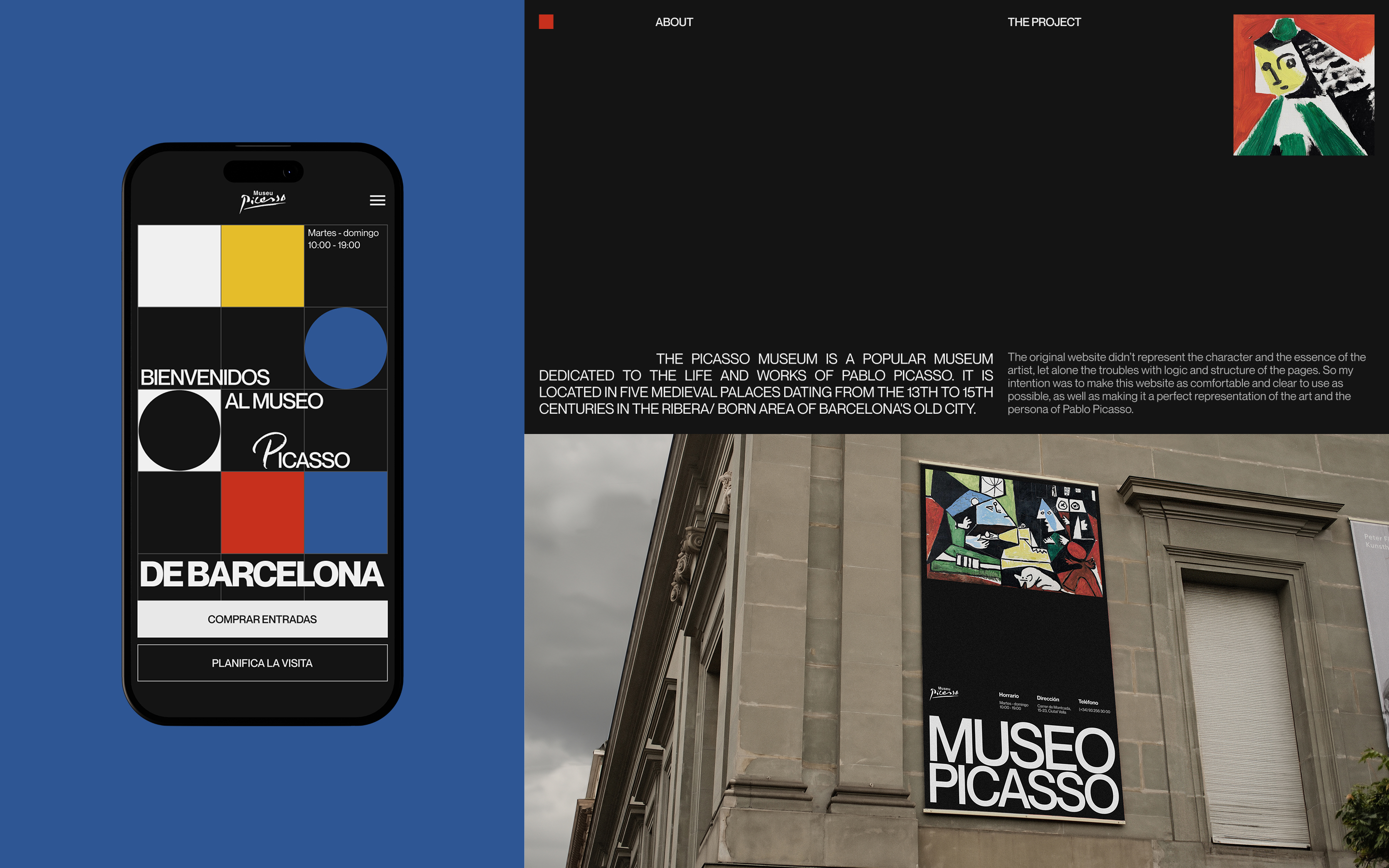 PICASSO MUSEUM | WEBSITE CONCEPT — Изображение №2 — Интерфейсы, Графика на Dprofile