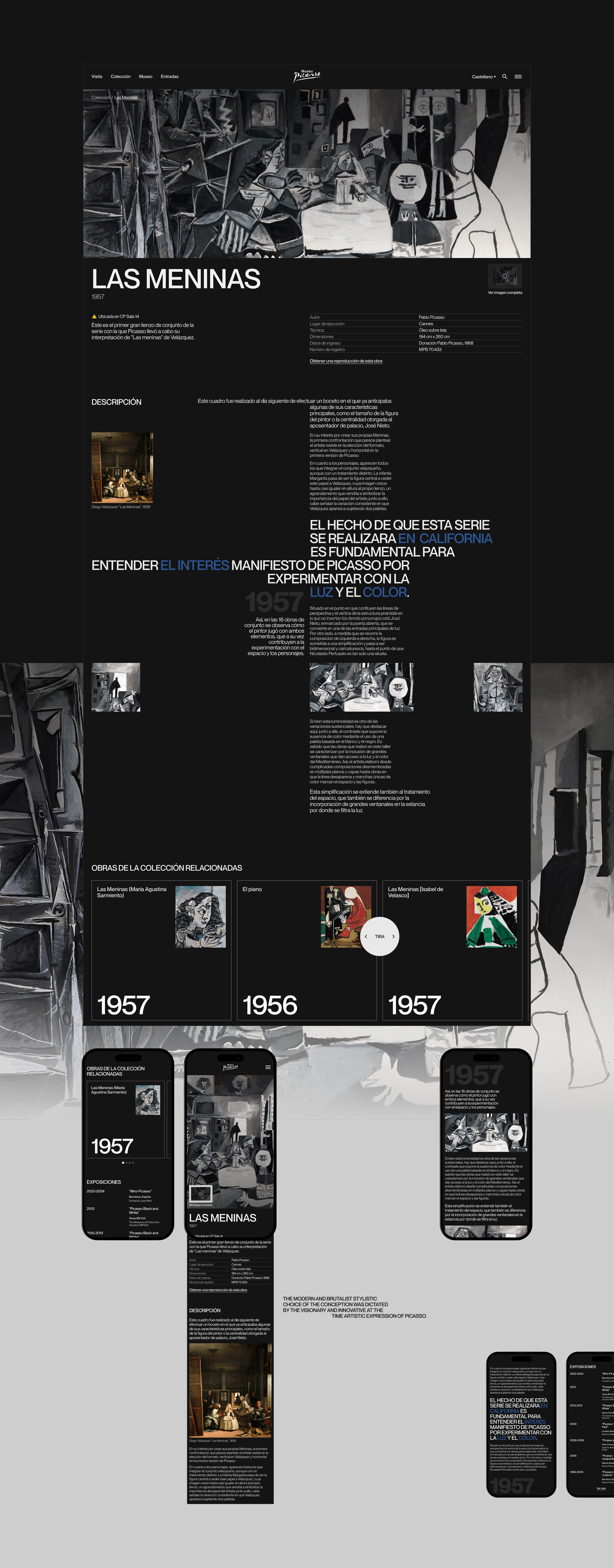 PICASSO MUSEUM | WEBSITE CONCEPT — Изображение №7 — Интерфейсы, Графика на Dprofile