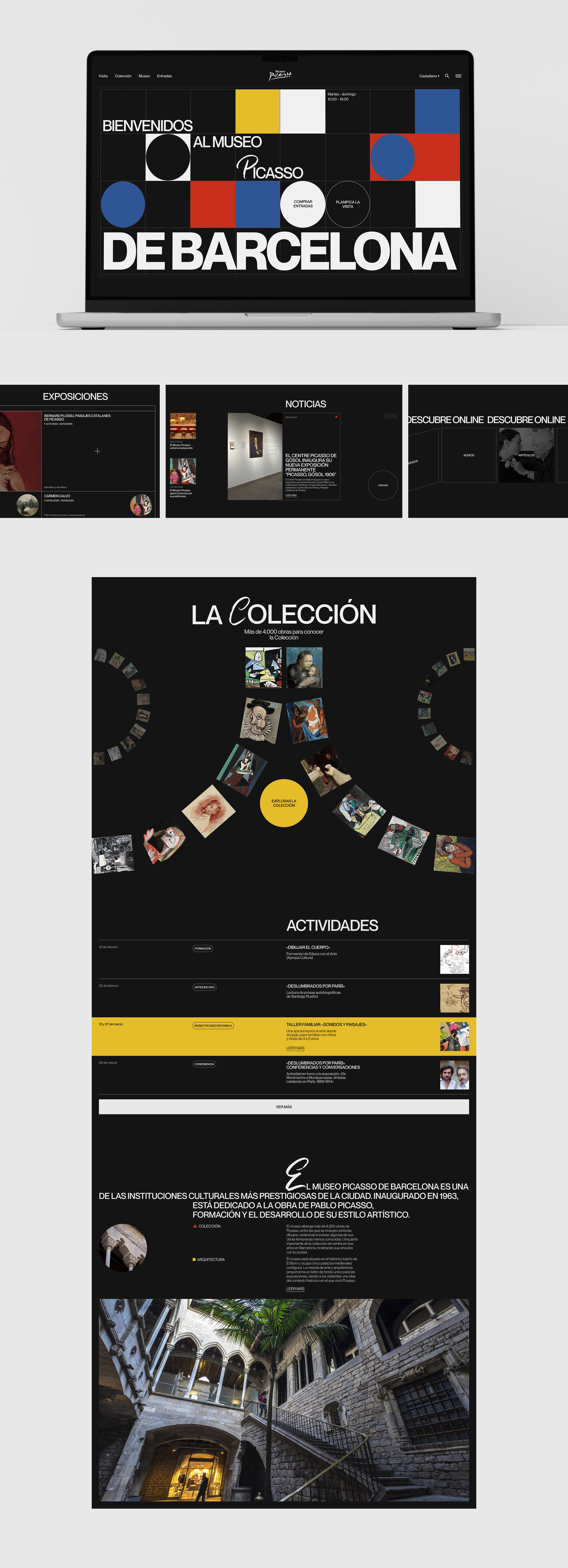 PICASSO MUSEUM | WEBSITE CONCEPT — Изображение №3 — Интерфейсы, Графика на Dprofile