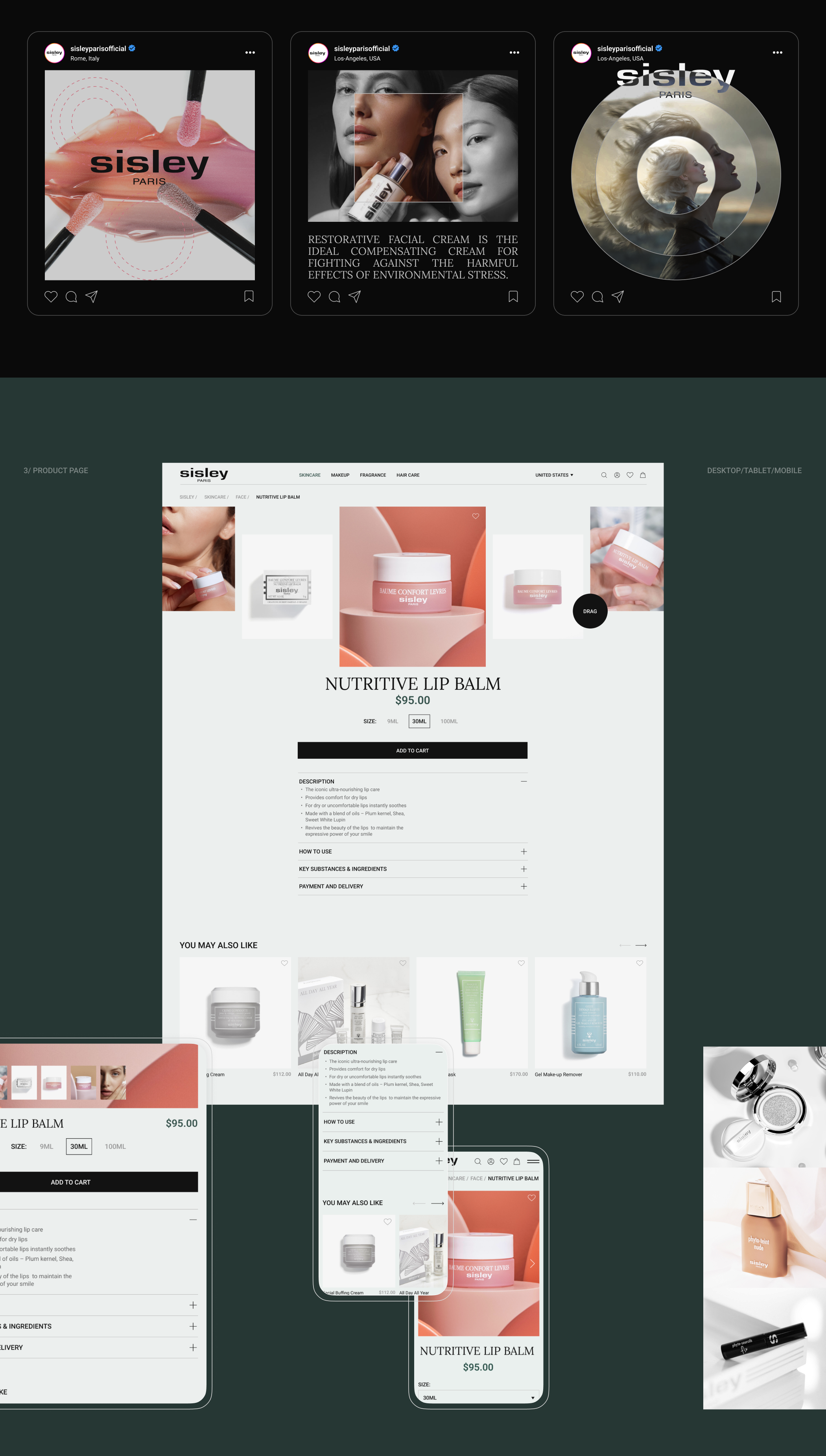 Sisley-Paris cosmetic/E-commerce — Изображение №4 — Интерфейсы, Брендинг на Dprofile