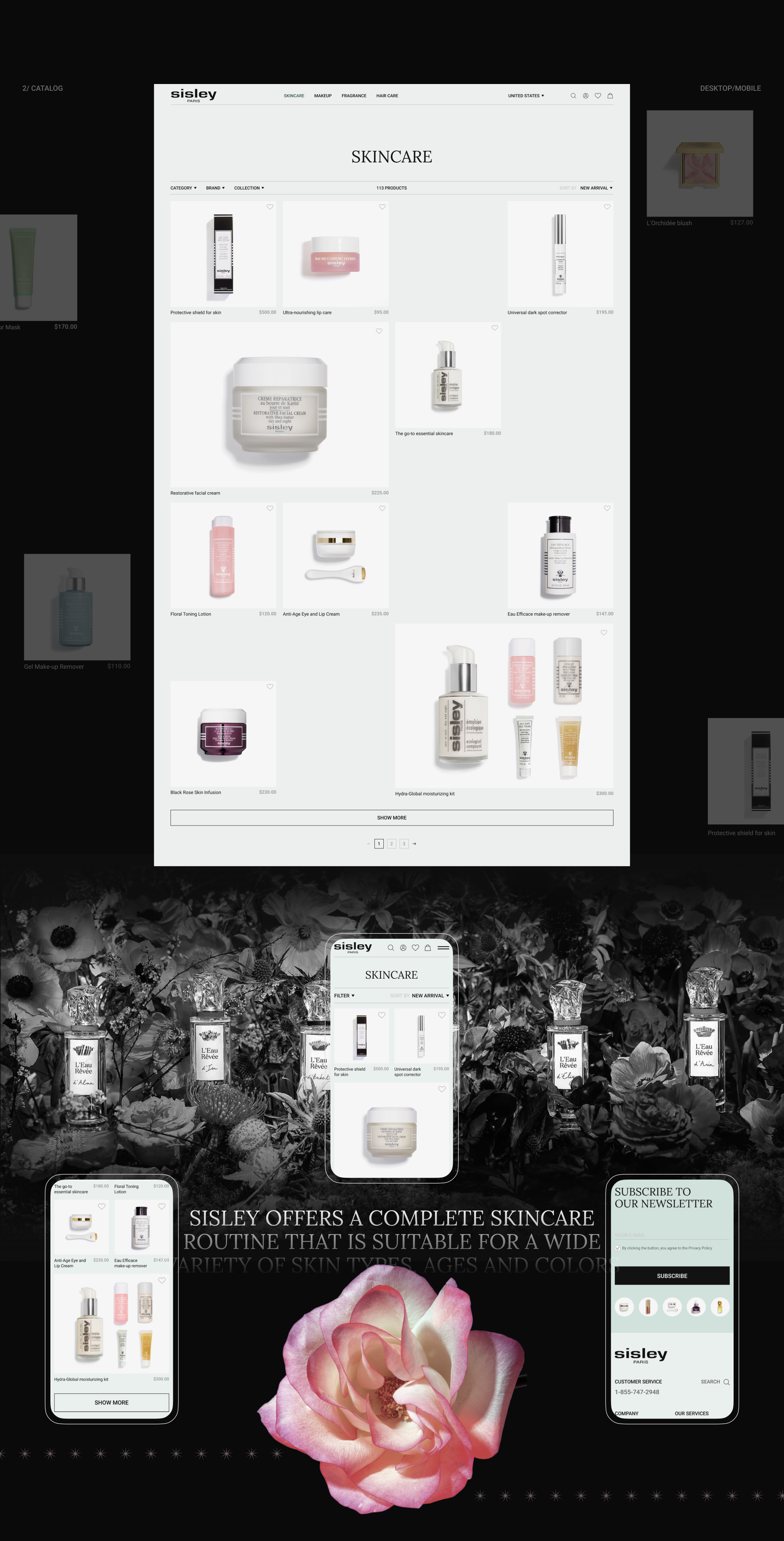 Sisley-Paris cosmetic/E-commerce — Изображение №3 — Интерфейсы, Брендинг на Dprofile