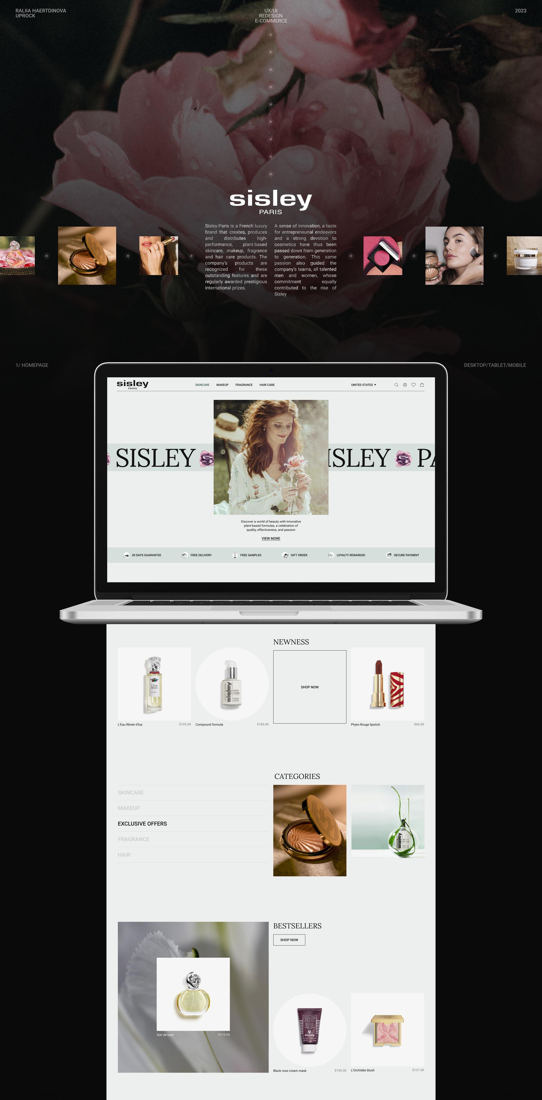 Sisley-Paris cosmetic/E-commerce — Изображение №1 — Интерфейсы, Брендинг на Dprofile