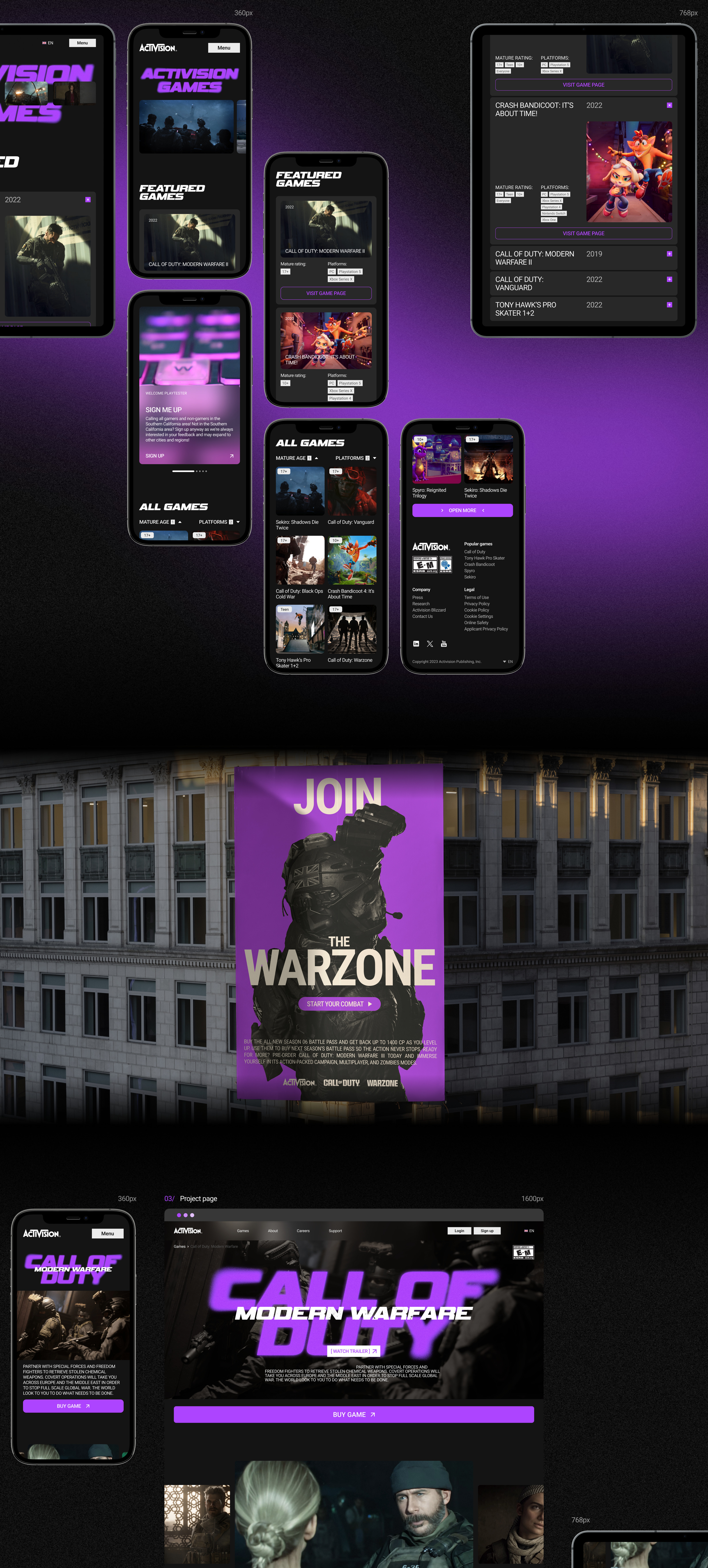 Activision Corporate Website Redesign — Изображение №5 — Интерфейсы, Графика на Dprofile